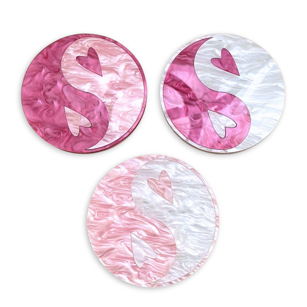 Heart Yin-Yang Coaster