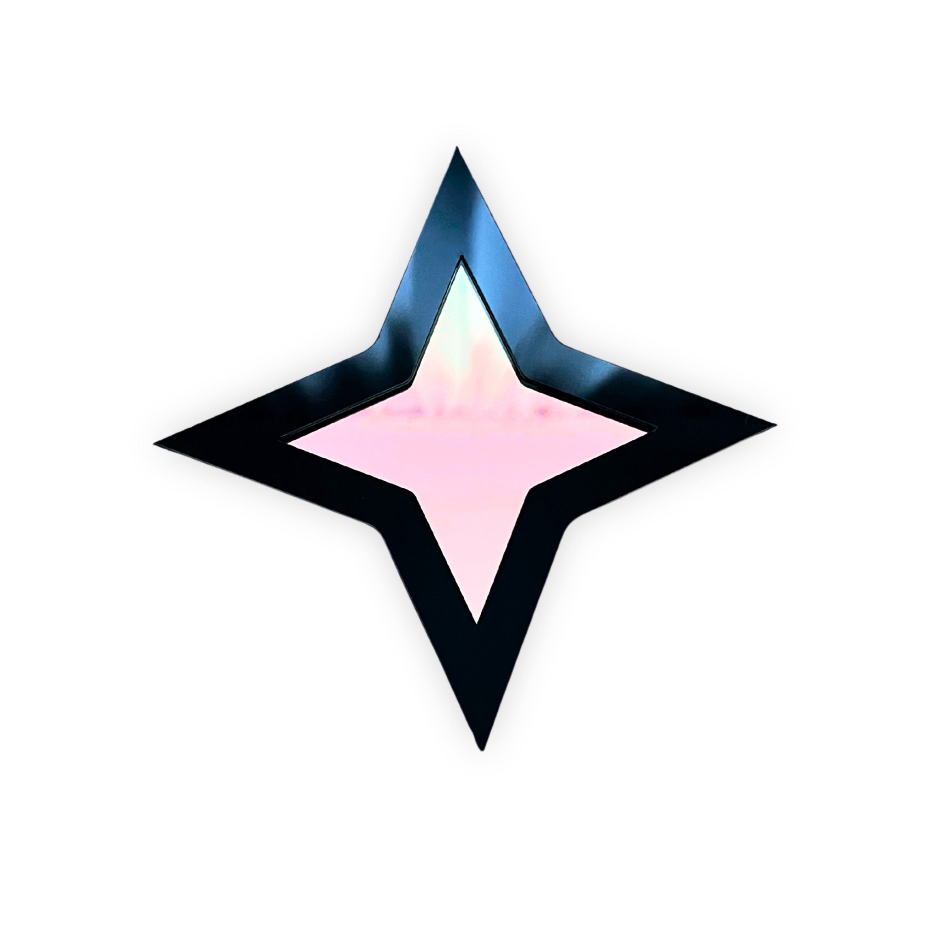 Compass Star Color Mirror: Retro Acrylic Gallery Wall Hanging Decor