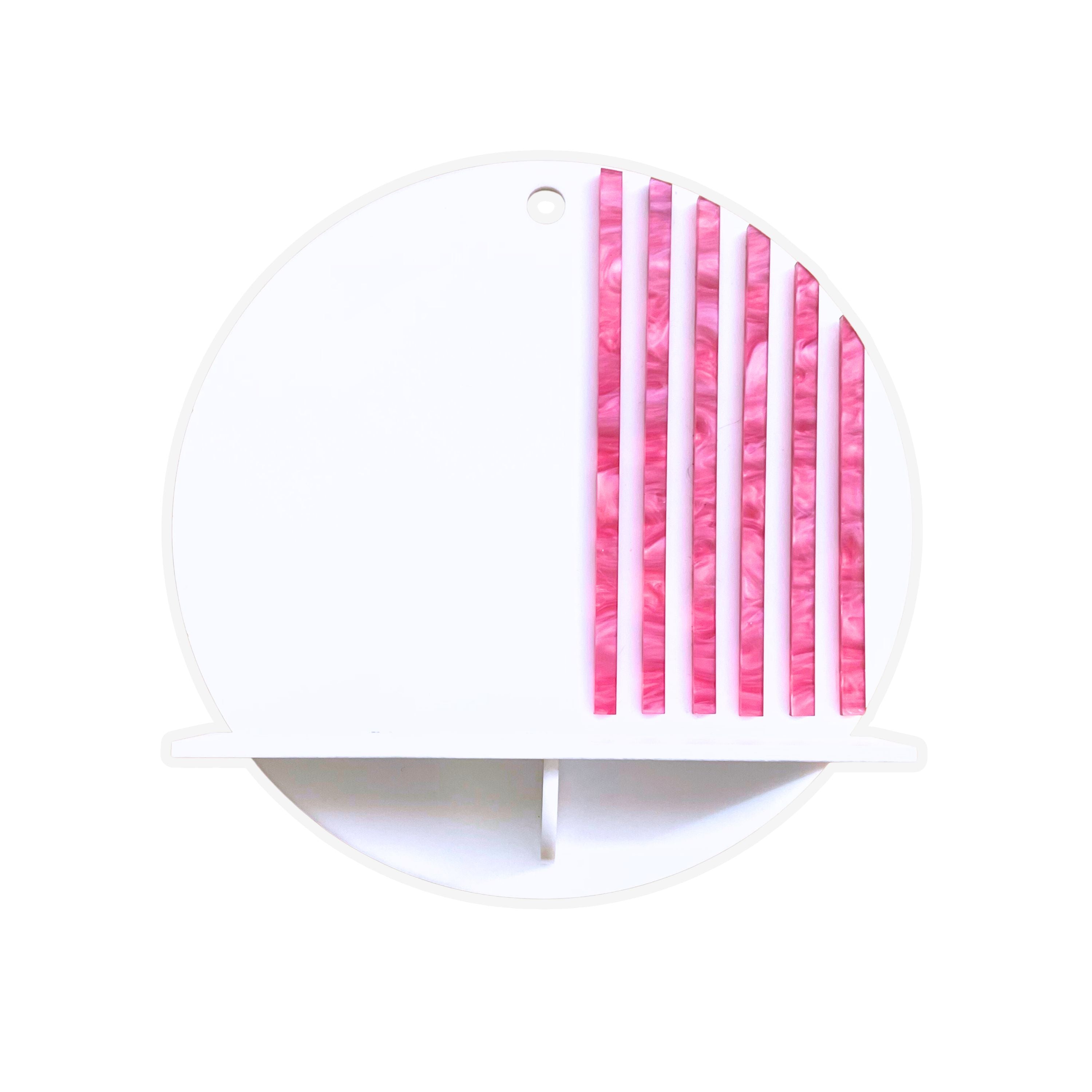 Stripes Wall Shelf – Funky Colorful Acrylic Sculptural Display Shelf