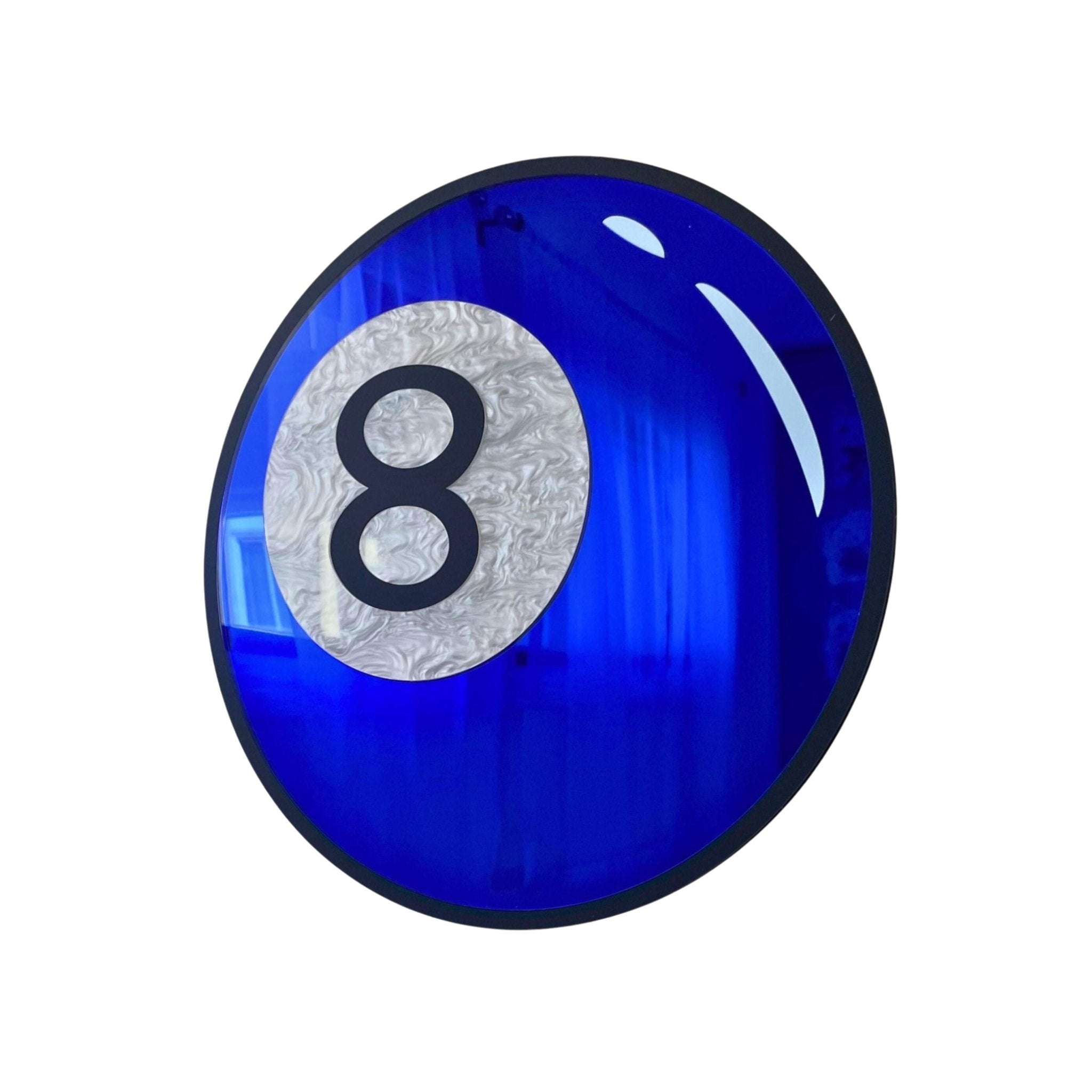 8 Ball Acrylic Mirror – Handmade Pop Art Wall Decor - by MirrorPop. Handmade acrylic art.