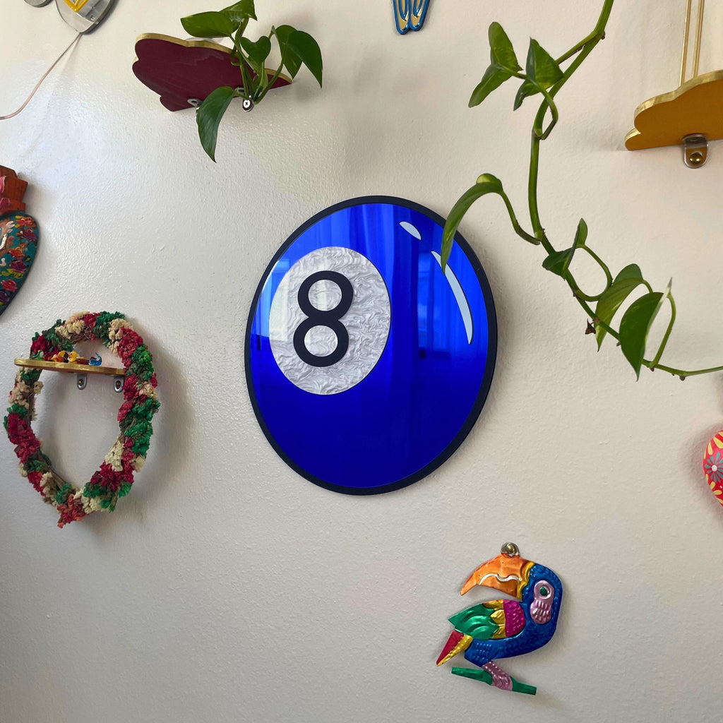 8 Ball Acrylic Mirror – Handmade Pop Art Wall Decor - by MirrorPop. Handmade acrylic art.