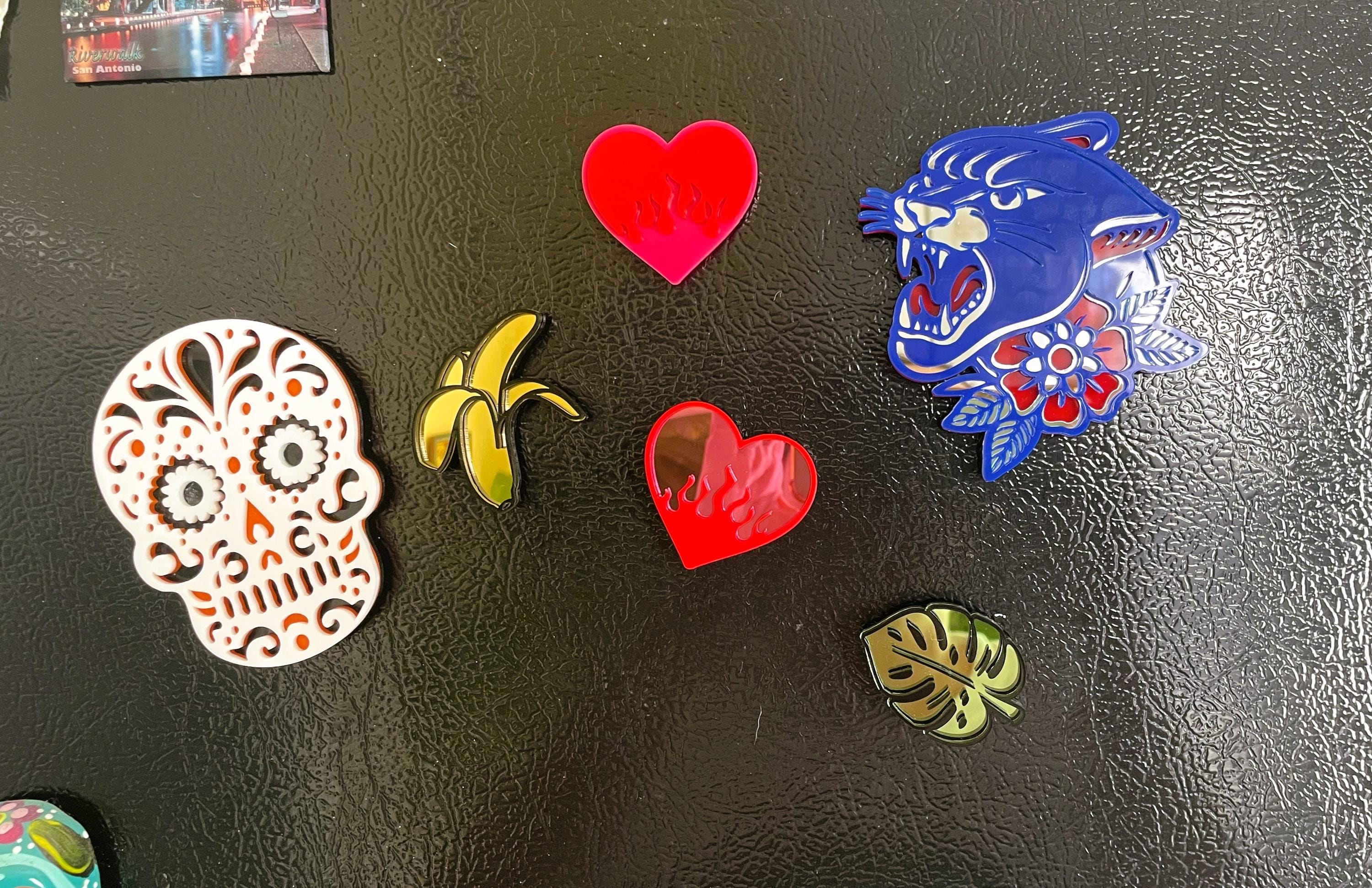 Tattoo Panther Acrylic Magnet Fridge Art | Small Gallery Wall Decor