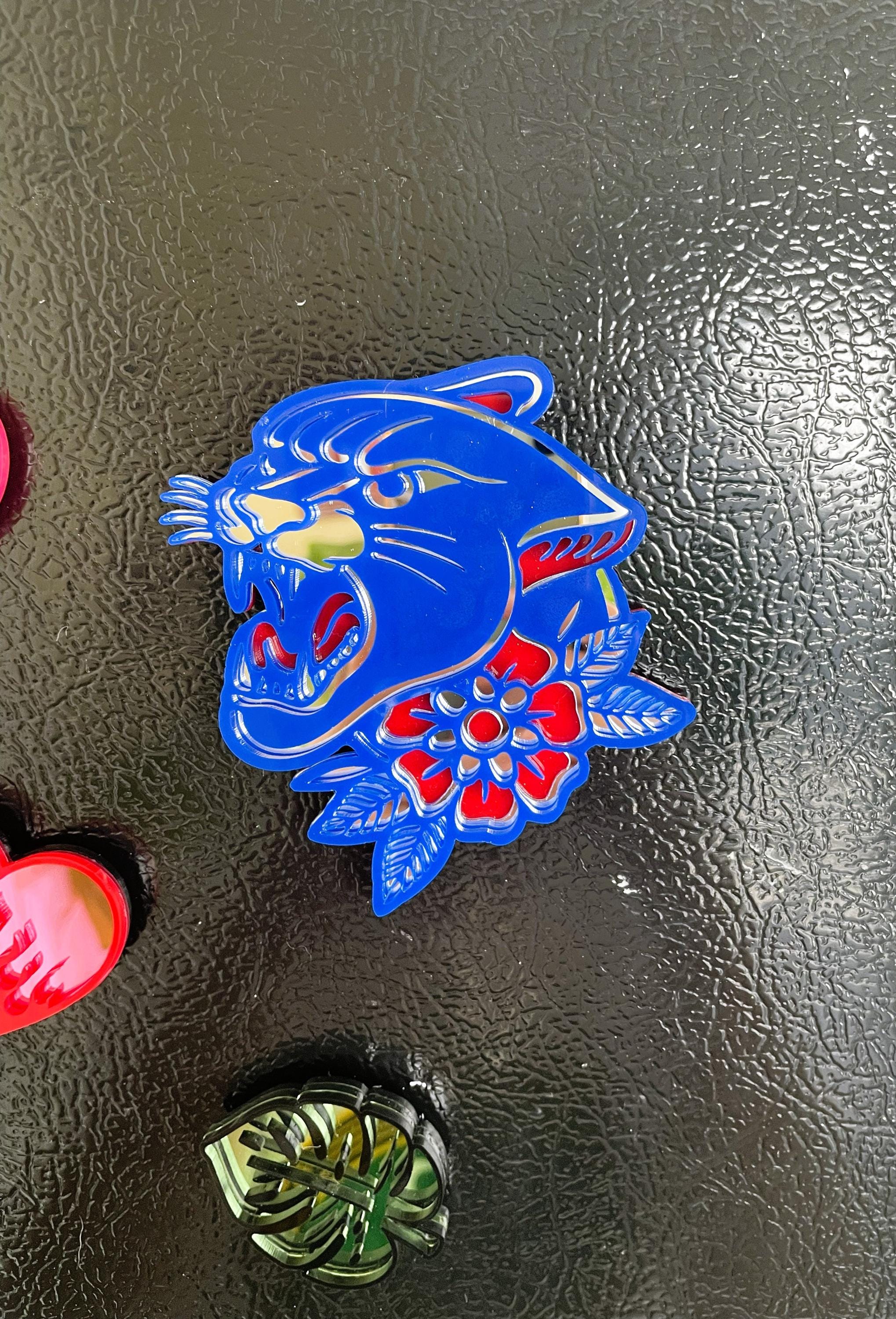 Tattoo Panther Acrylic Magnet Fridge Art | Small Gallery Wall Decor