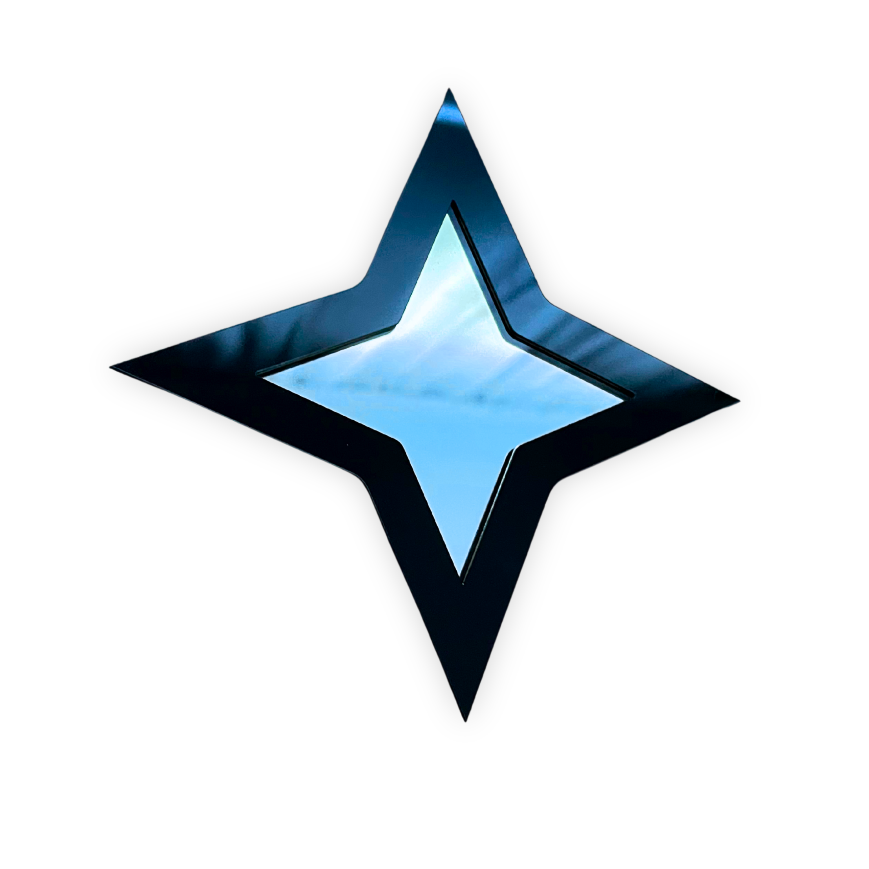 Compass Star Color Mirror: Retro Acrylic Gallery Wall Hanging Decor