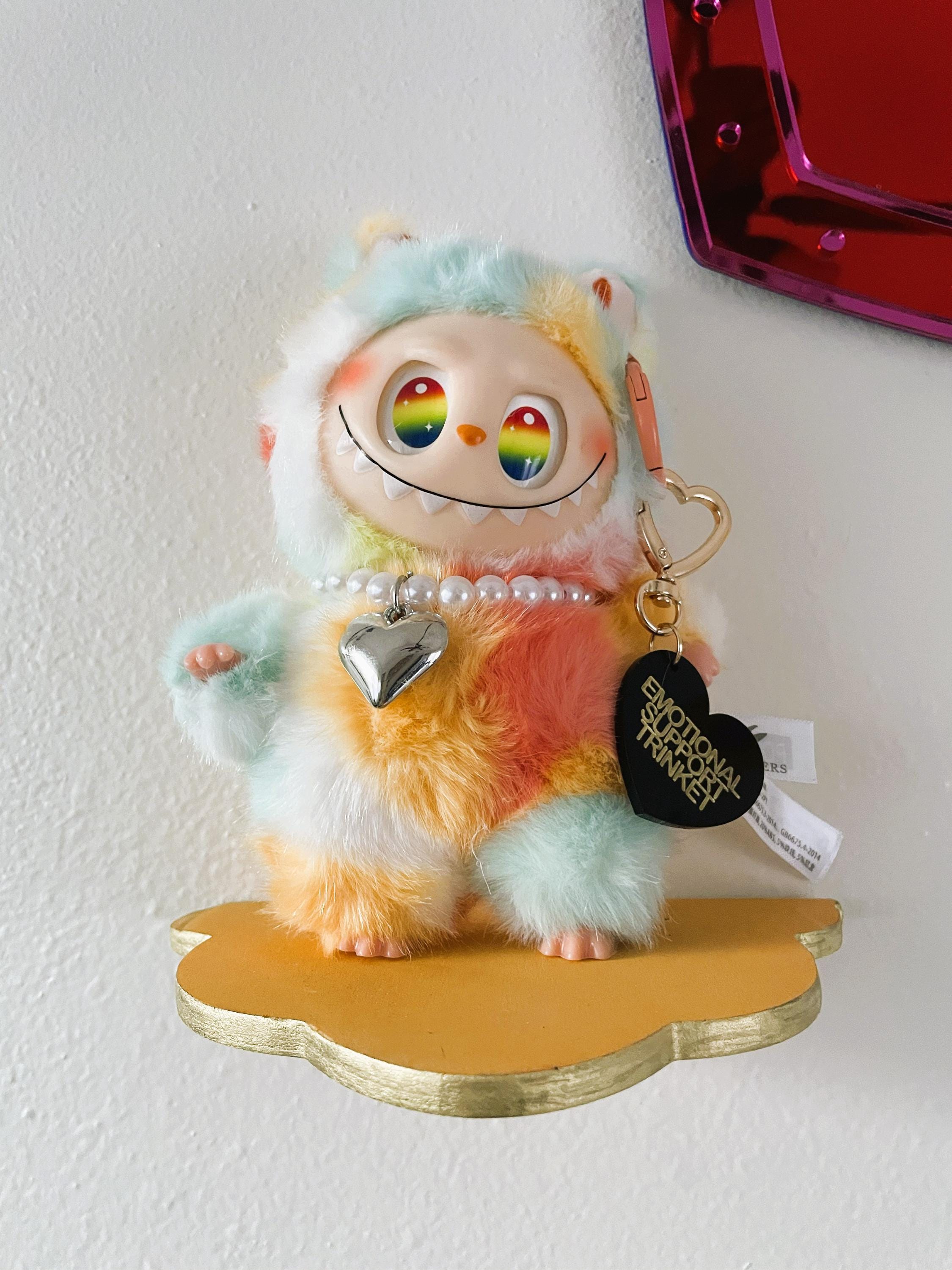 Good Luck Babe Trinket Bag Charm Key Chain | Handmade Heart Black Acrylic