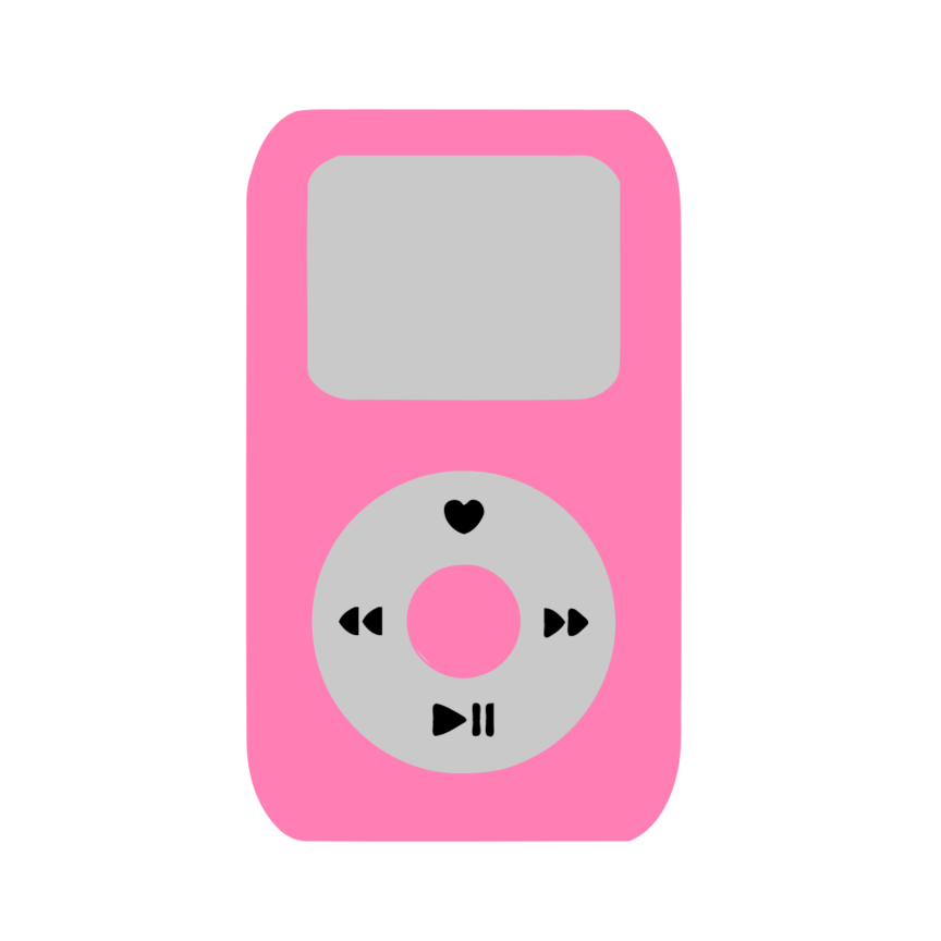 BubbleBeat - MP3 Player Mirror: Y2K Hot Pink Wall Hanging - by MirrorPop. Handmade acrylic art.