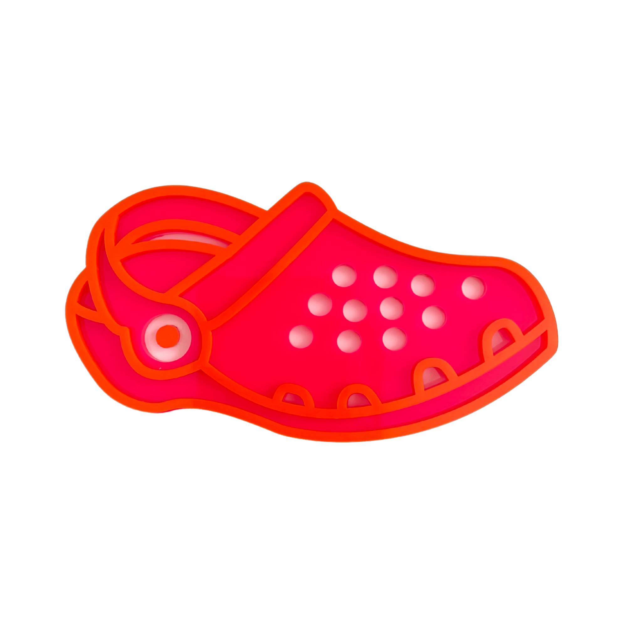 BubbleClog - Clog Shoe Wall Art: Y2K Colorful Acrylic Gallery Wall Hanging Decor - by MirrorPop. Handmade acrylic art.