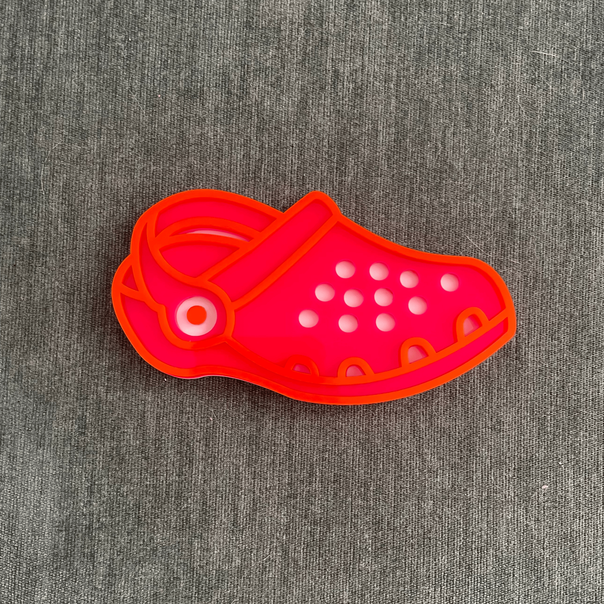 BubbleClog - Clog Shoe Wall Art: Y2K Colorful Acrylic Gallery Wall Hanging Decor - by MirrorPop. Handmade acrylic art.