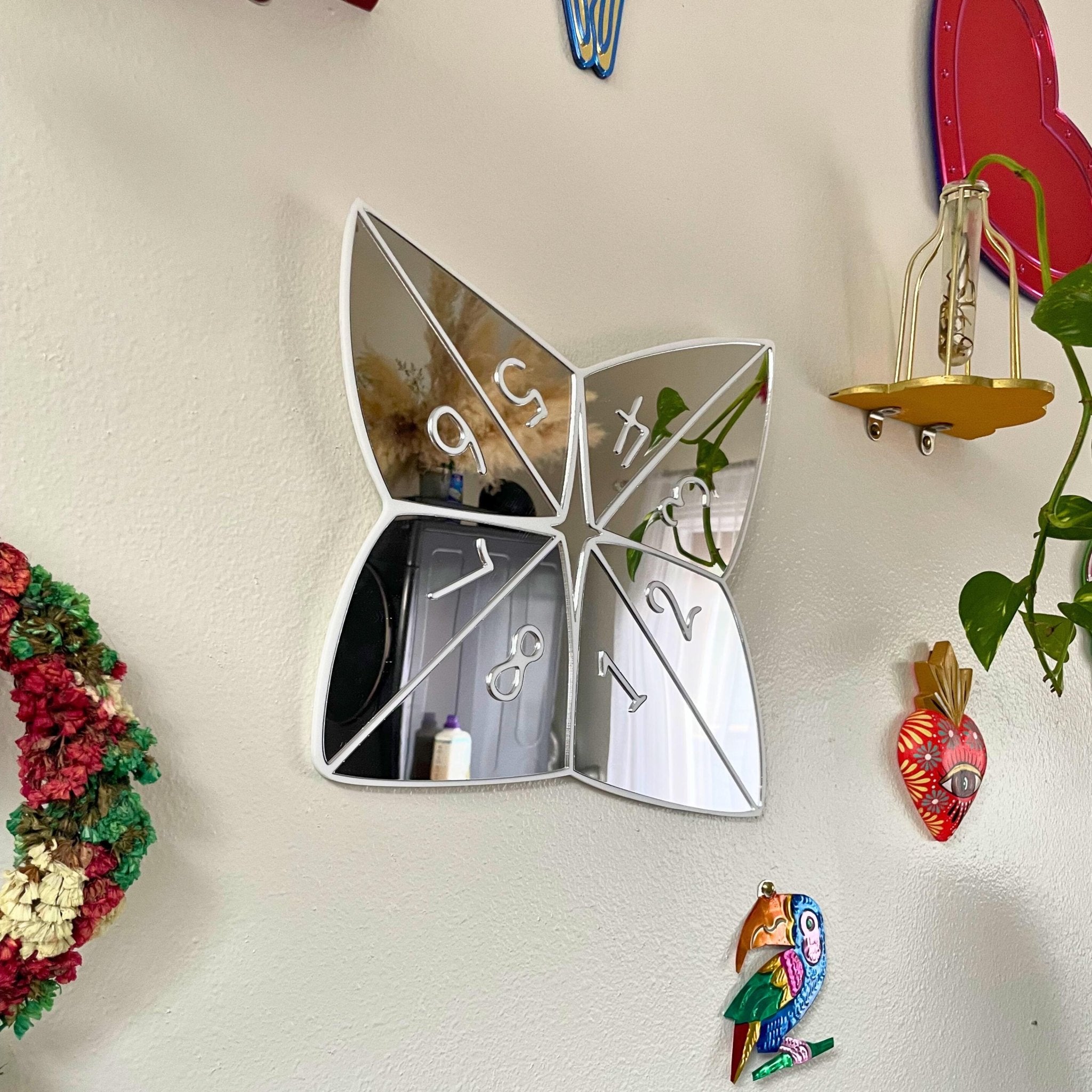Cootie Catcher Fortune Teller Mirror - by MirrorPop. Handmade acrylic art.