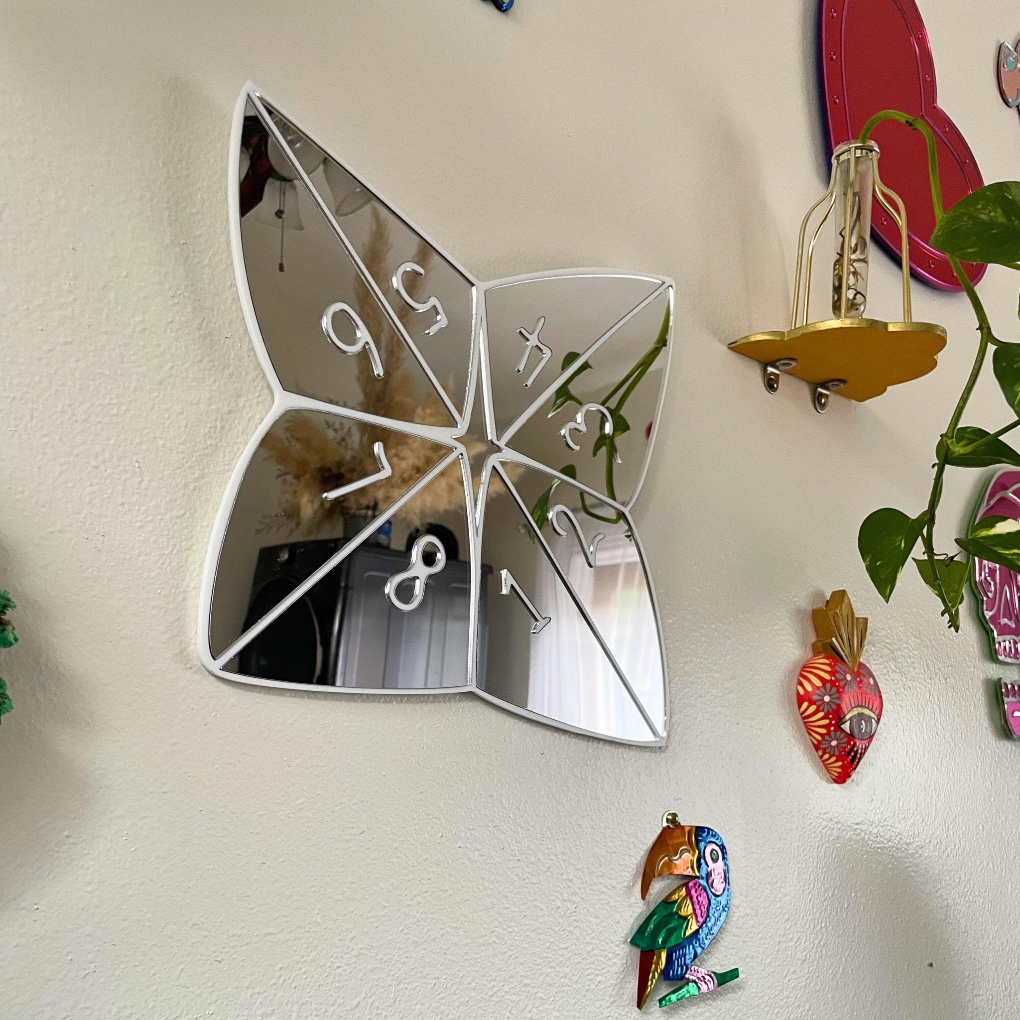 Cootie Catcher Fortune Teller Mirror - by MirrorPop. Handmade acrylic art.