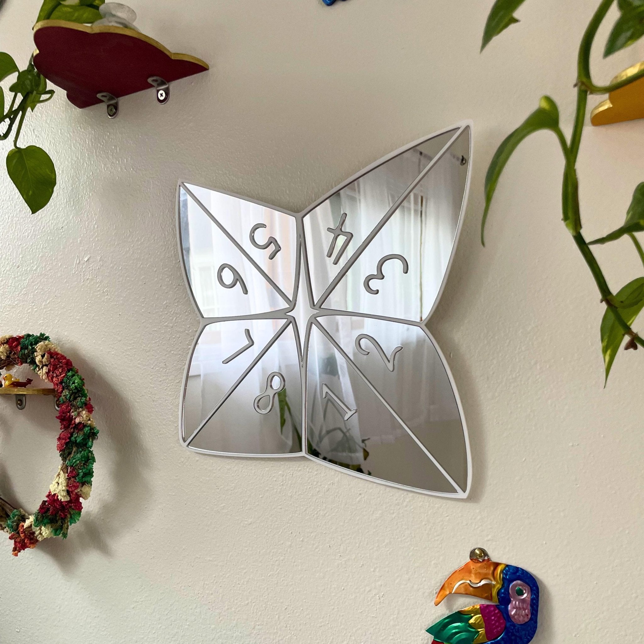 Cootie Catcher Fortune Teller Mirror - by MirrorPop. Handmade acrylic art.