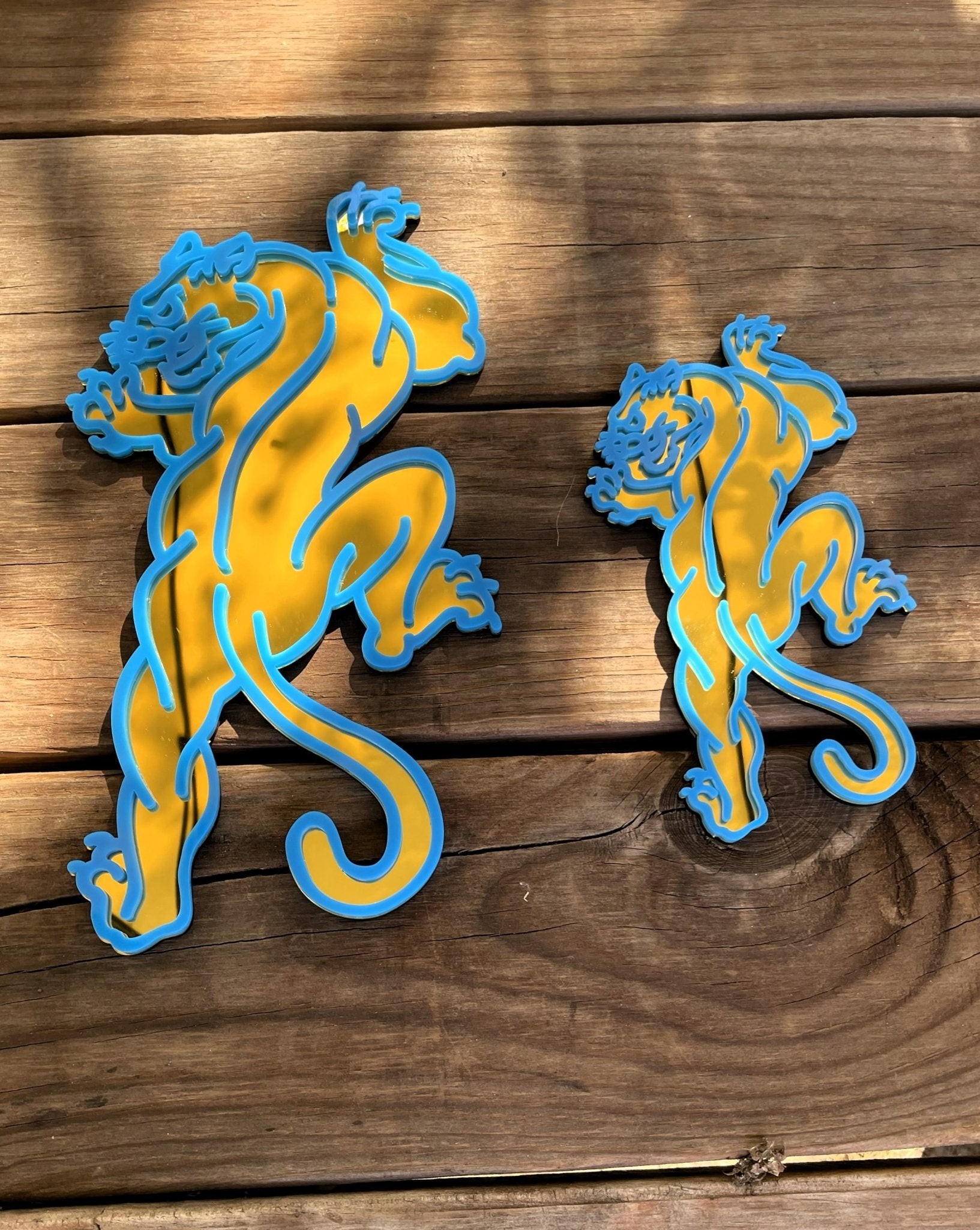 ElectricPanther - Tattoo - inspired Tiger Mirror, Bold Statement Art Wall Hanging Decor - by MirrorPop. Handmade acrylic art.