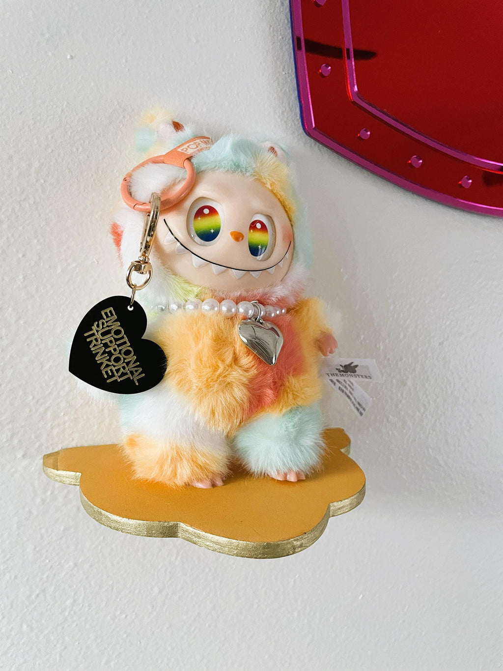 Too Sweet 4 You Trinket Bag Charm Key Chain | Handmade Heart Black Acrylic