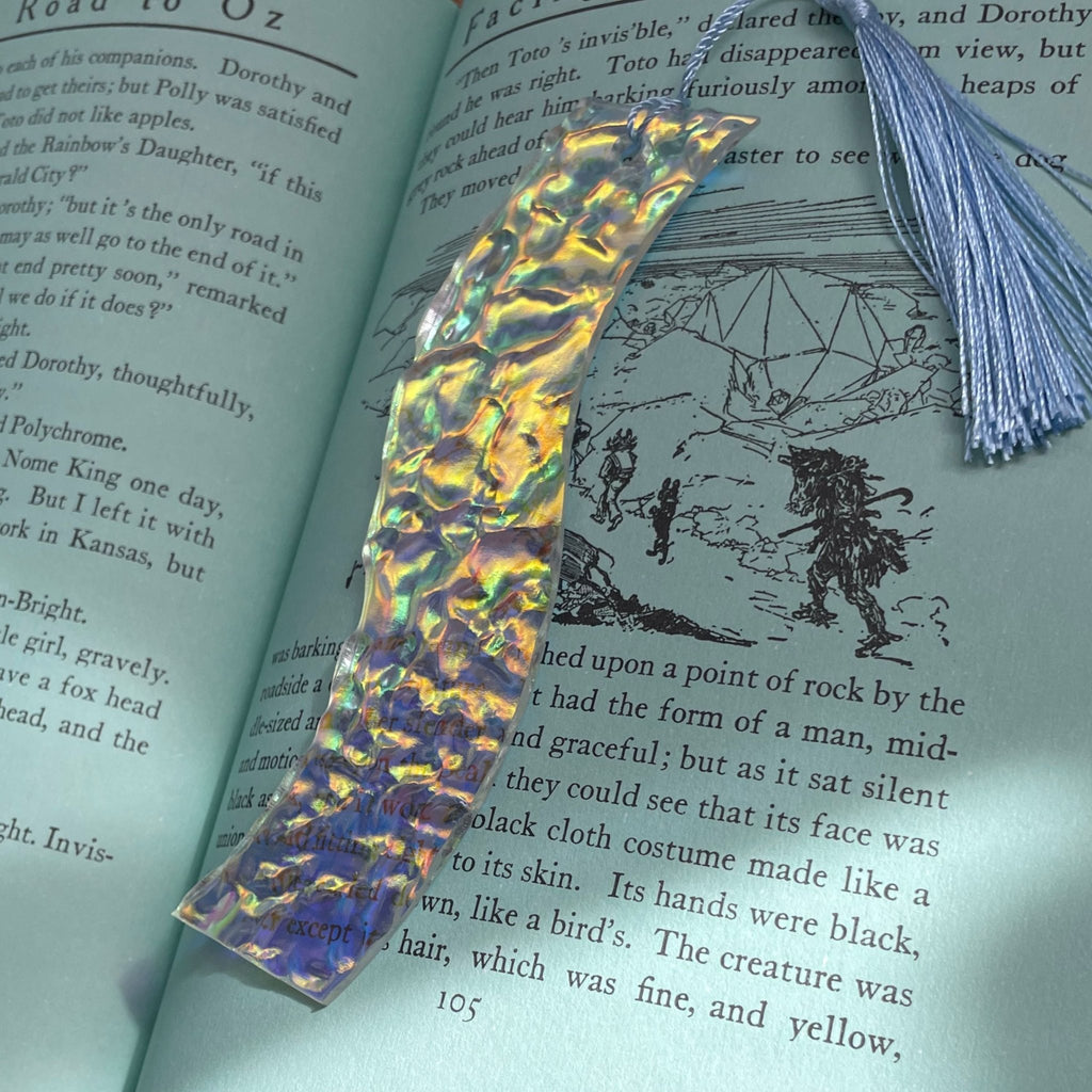 First Wave - Textured Iridescent Bookmark Series - by MirrorPop. Handmade acrylic art.