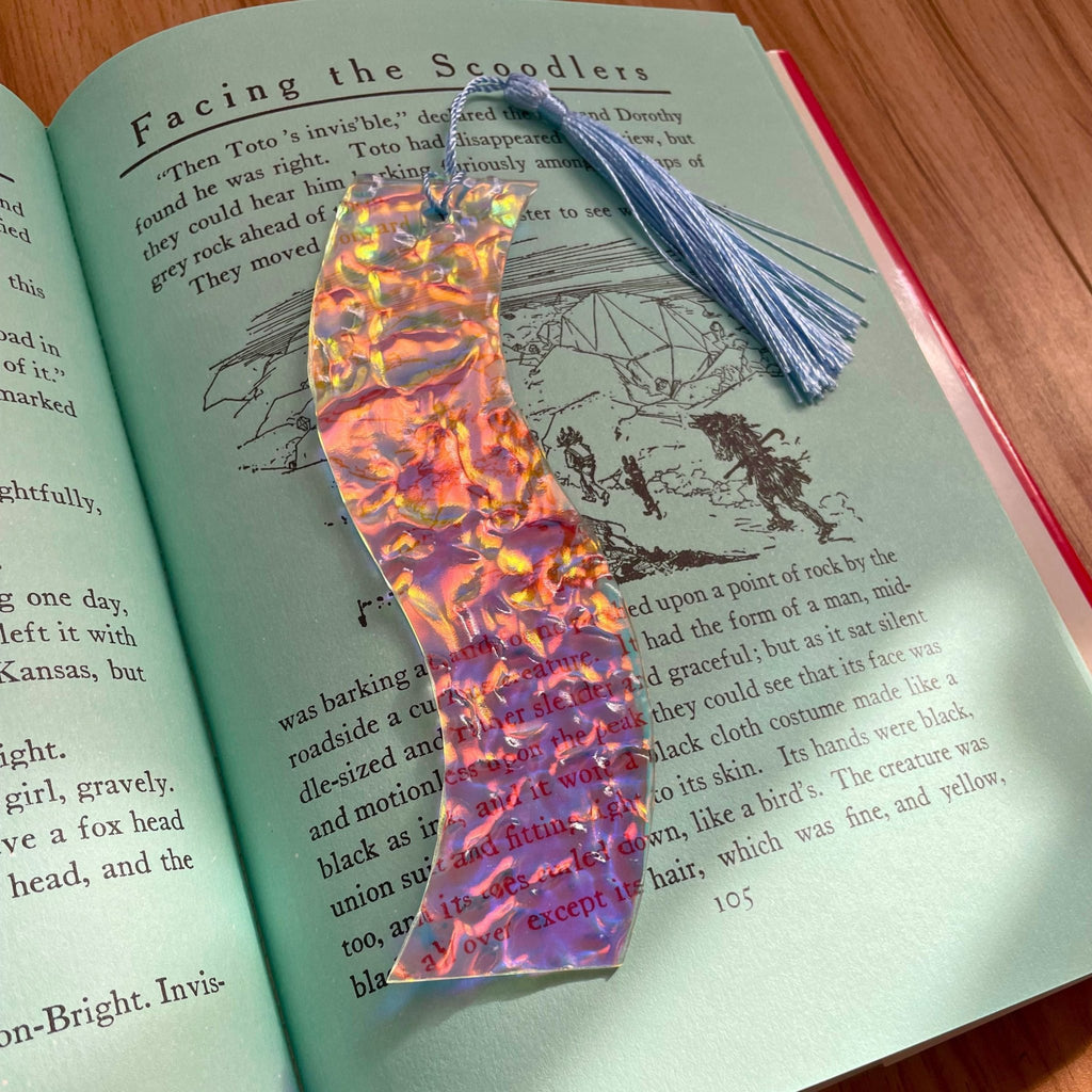 First Wave - Textured Iridescent Bookmark Series - by MirrorPop. Handmade acrylic art.