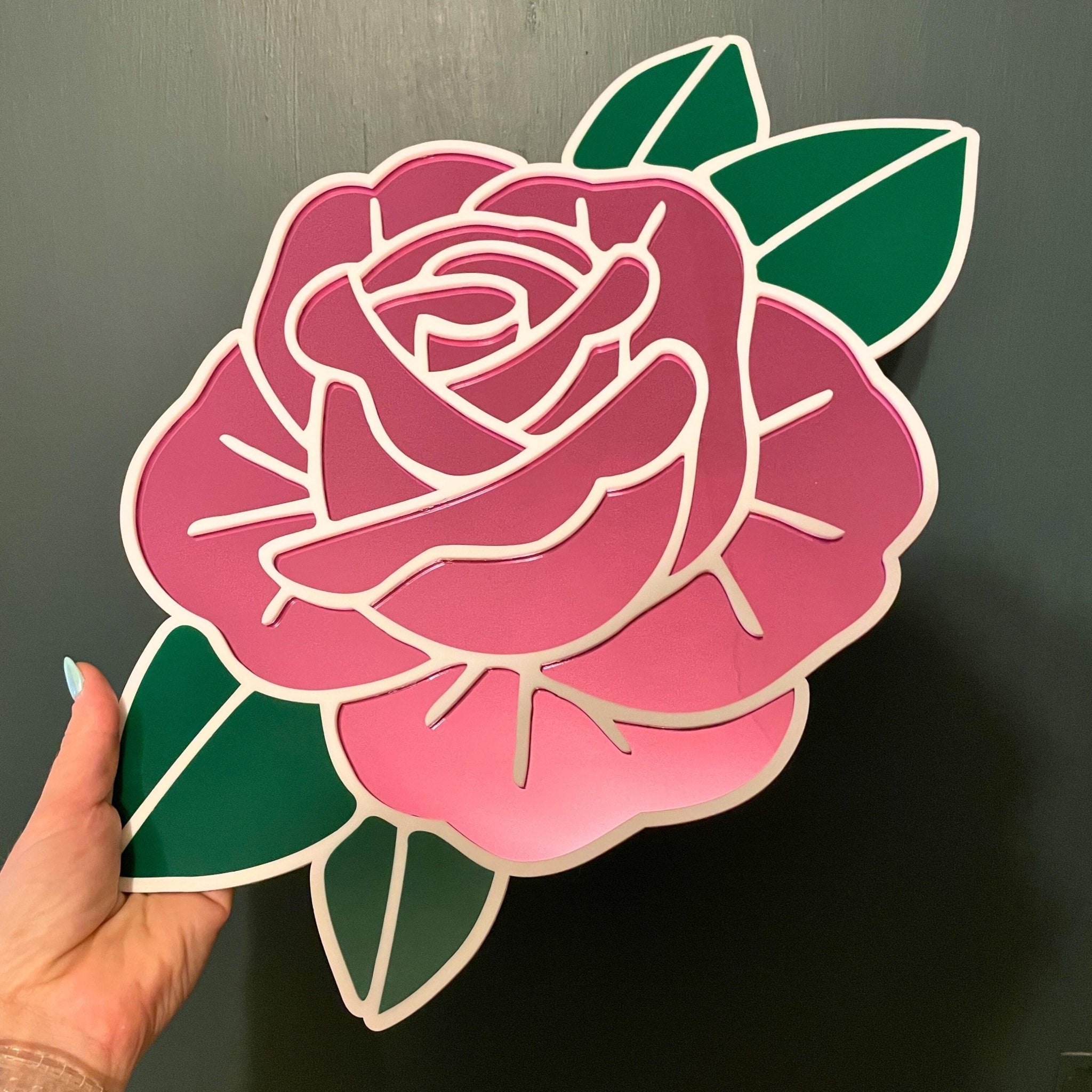 Forever Rose Mirror - by MirrorPop. Handmade acrylic art.