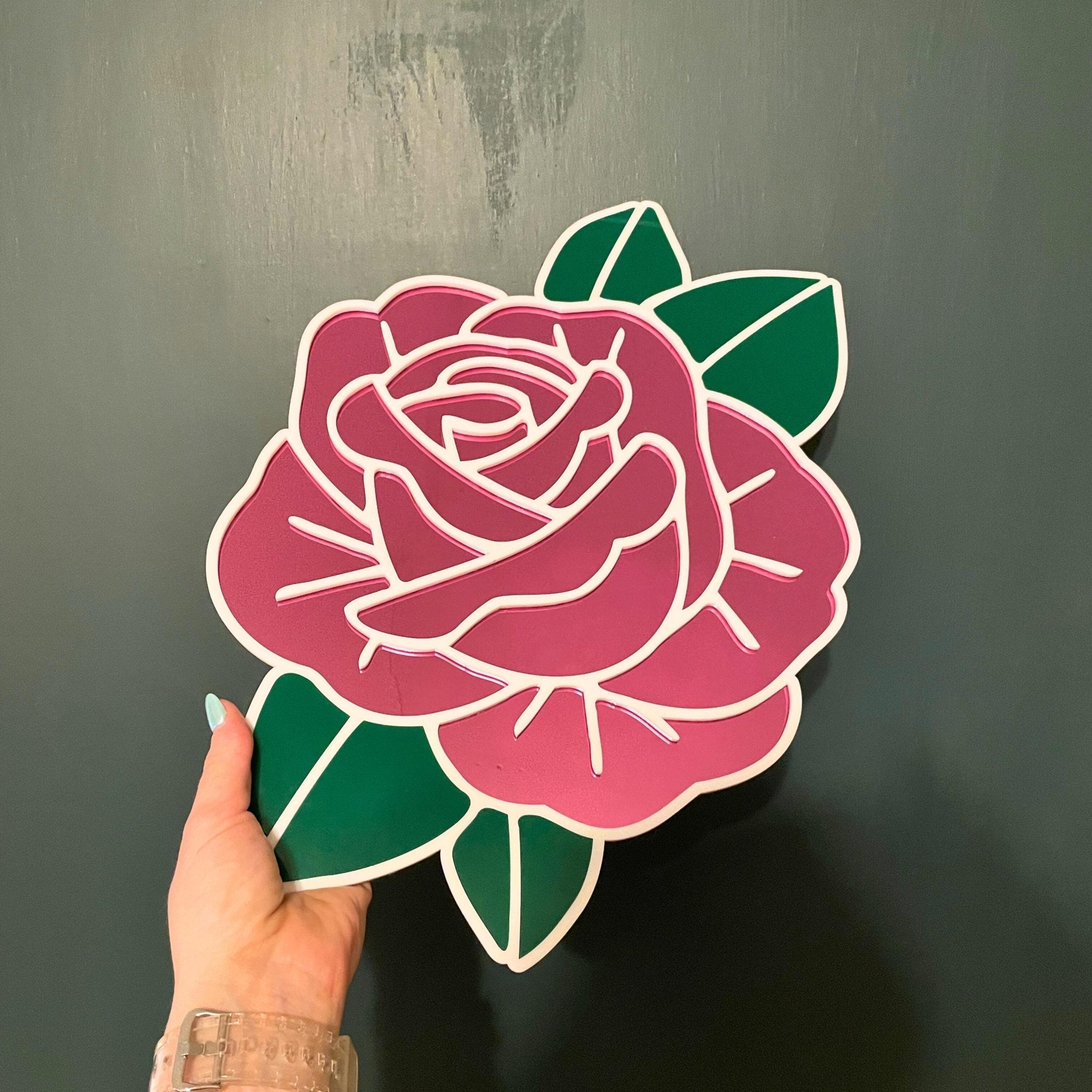 Forever Rose Mirror - by MirrorPop. Handmade acrylic art.