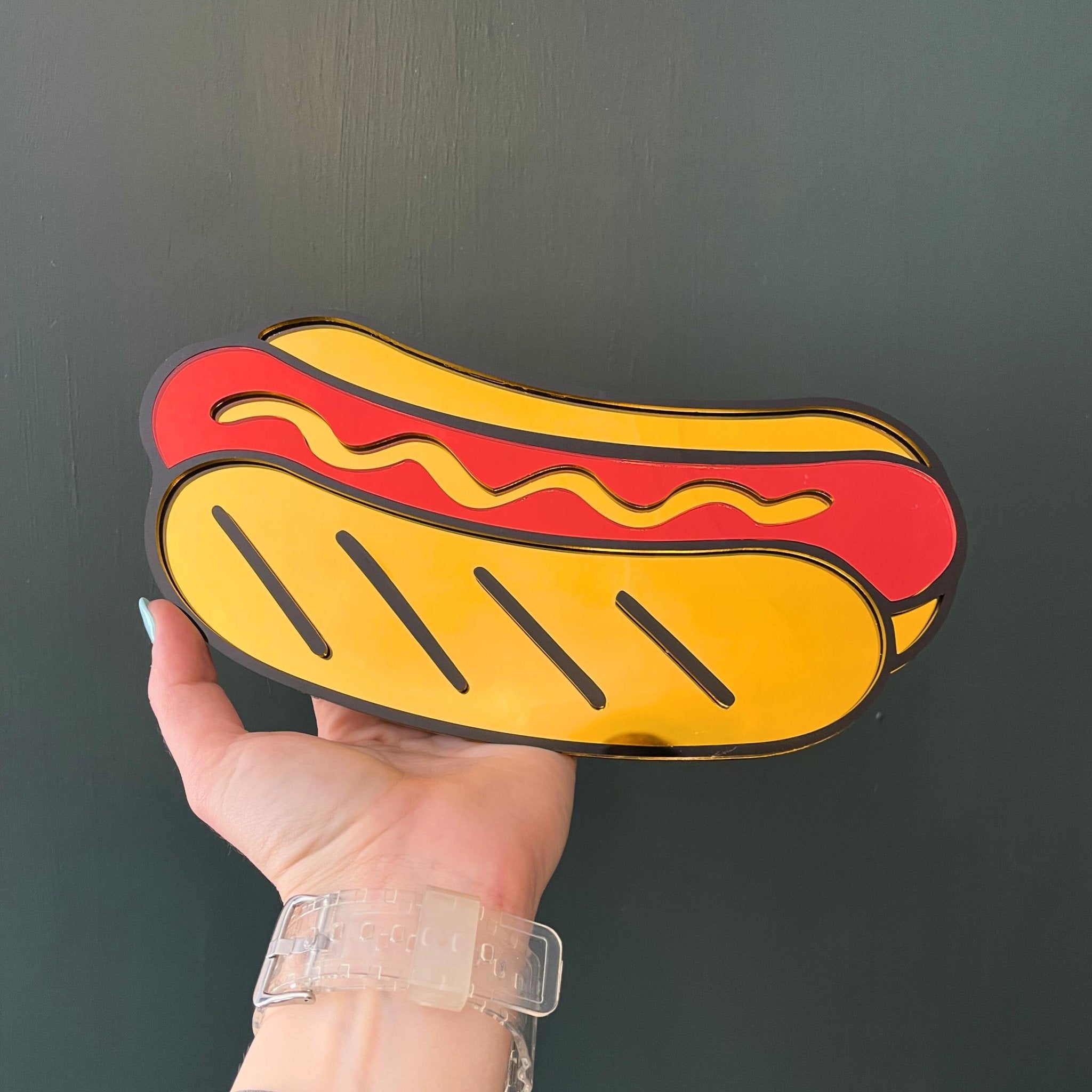 Hot Dog! Mirror - by MirrorPop. Handmade acrylic art.
