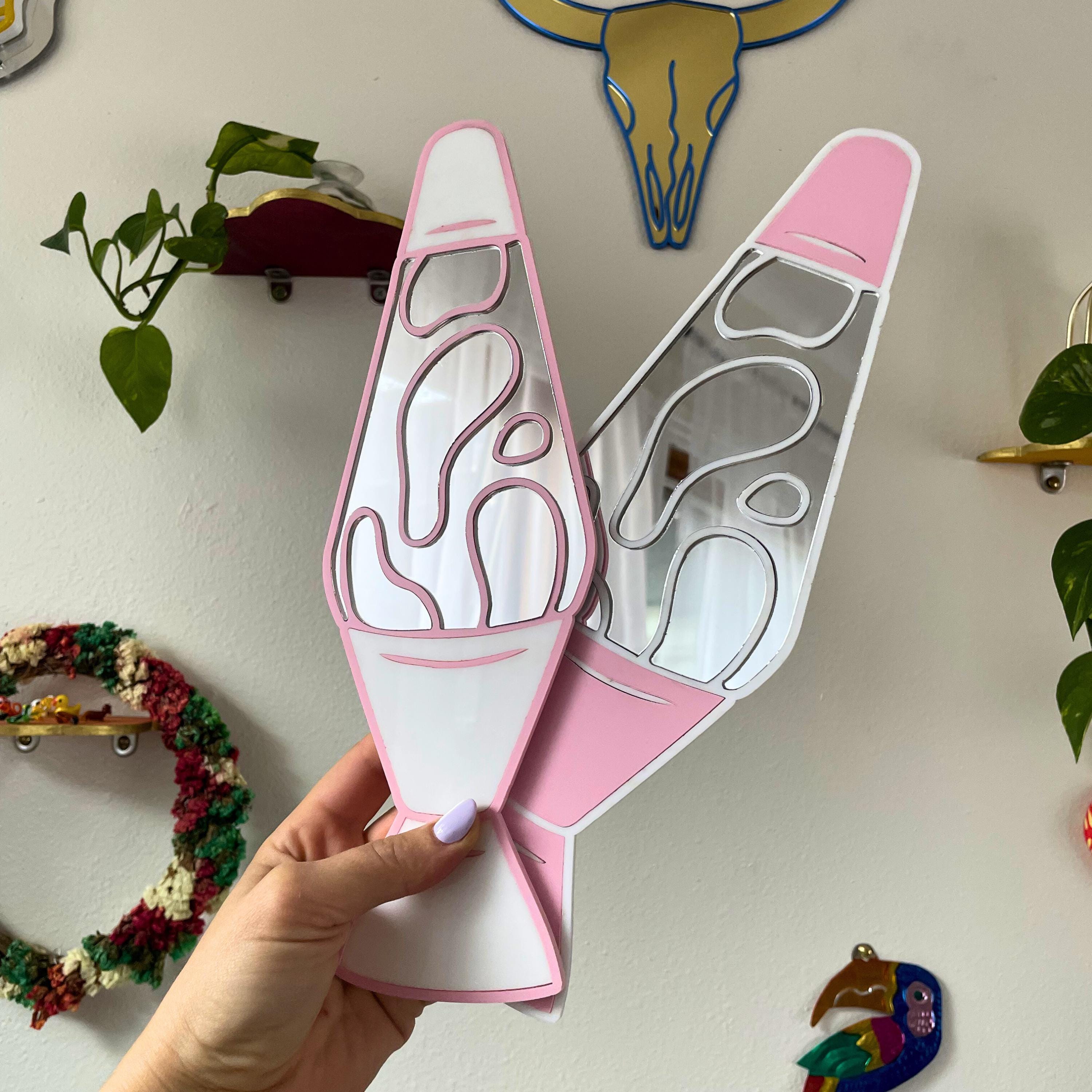 White & Pink Lava Lamp