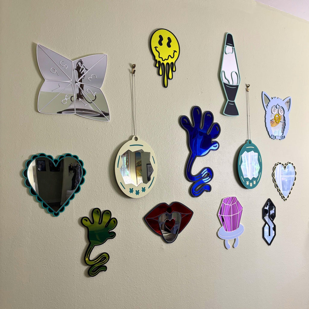Baby Yellow Coquette Heart Mirror