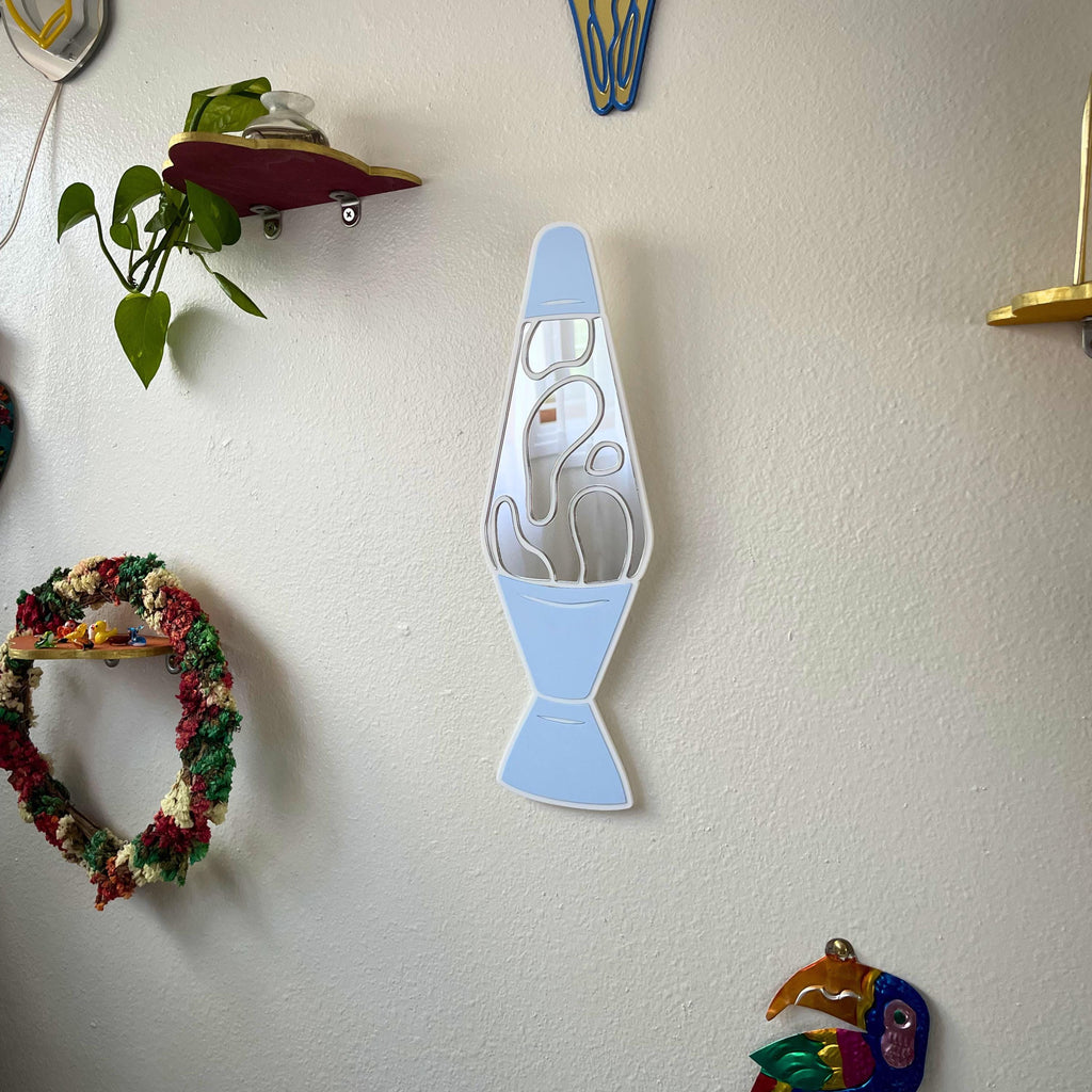 Baby Blue Lava Lamp Y2K Mirror