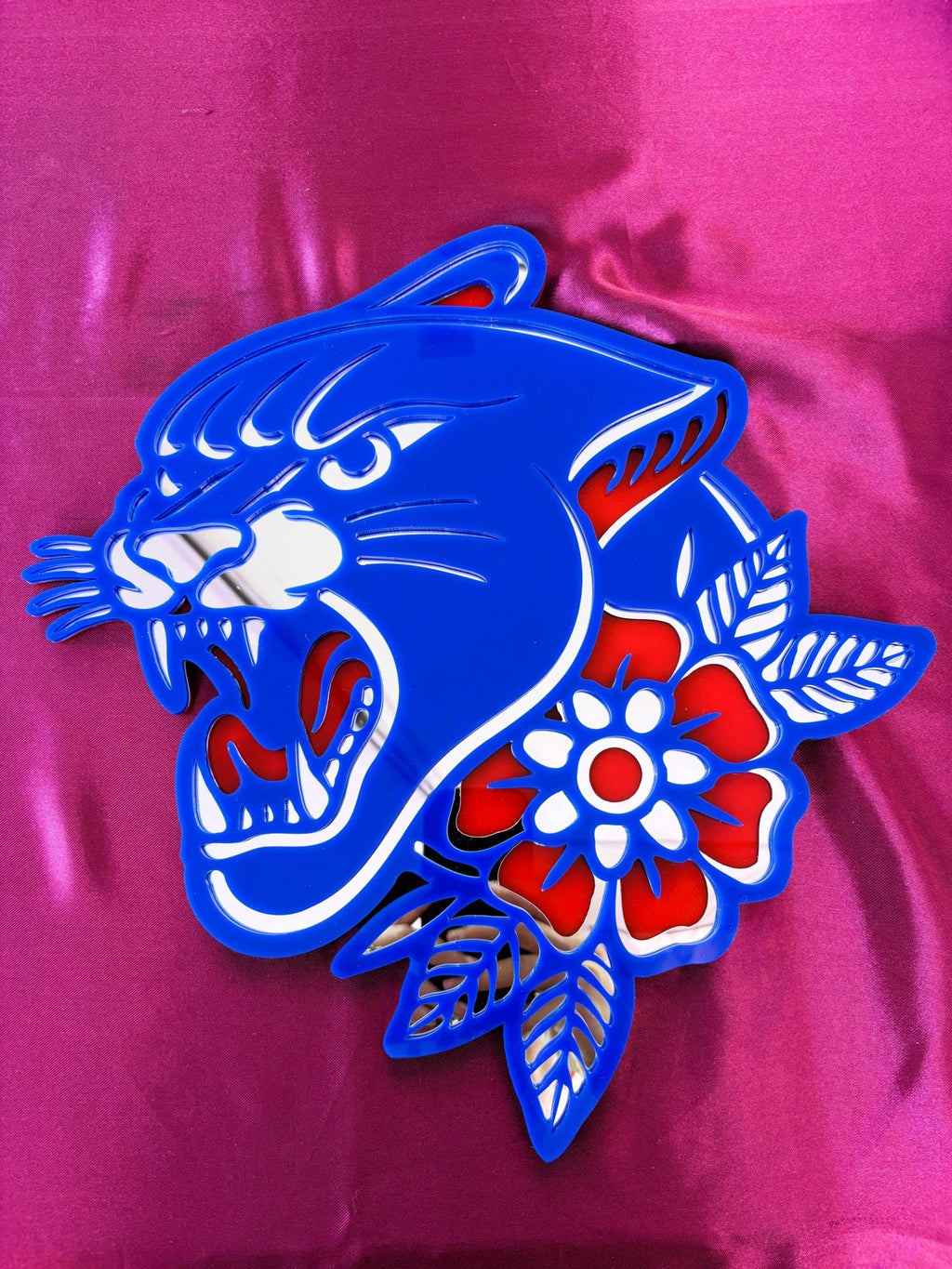 InkPanther Acrylic Wall Art - Tattoo - inspired Mirrored Gallery Decor - by MirrorPop. Handmade acrylic art.