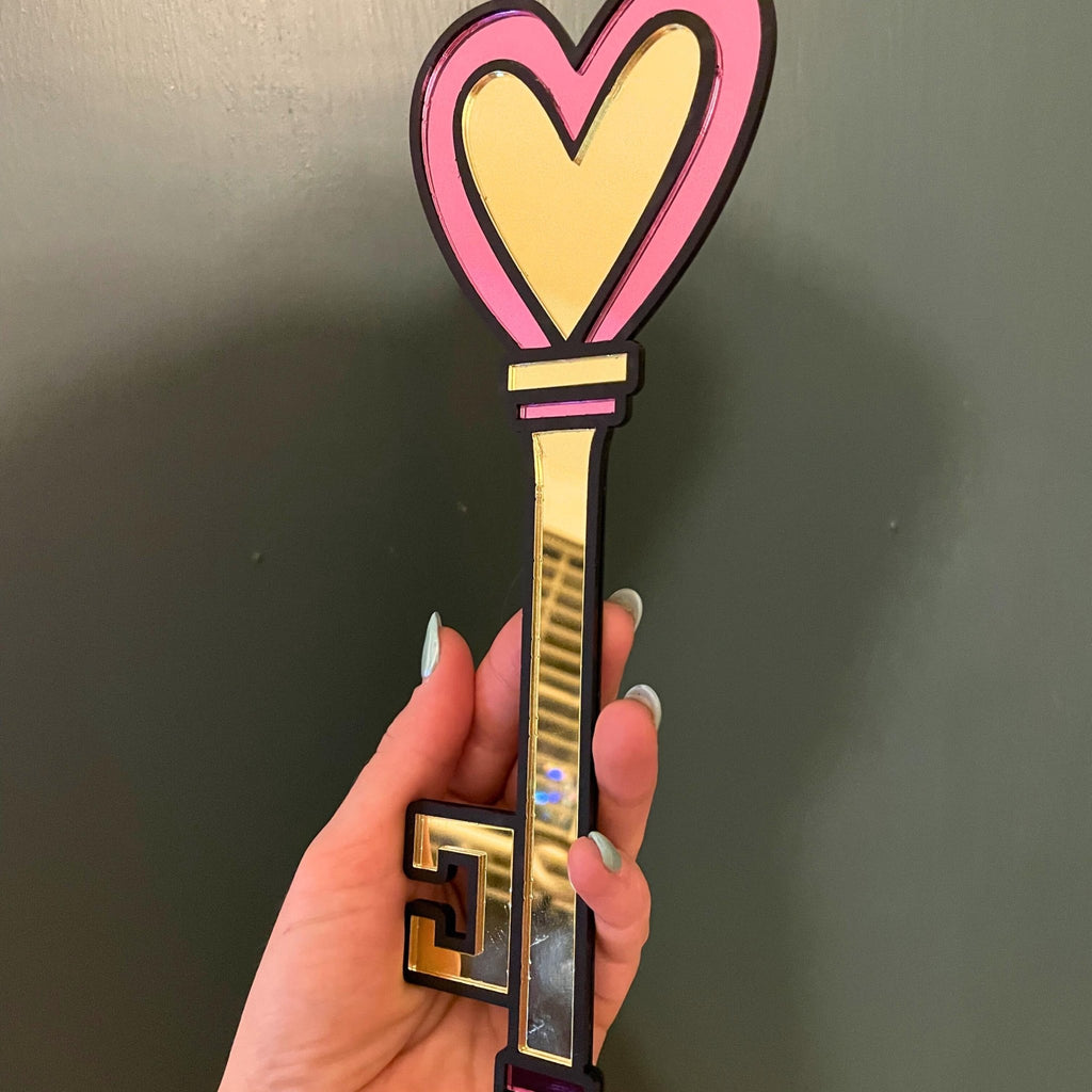 Key to My Heart Mirror - by MirrorPop. Handmade acrylic art.