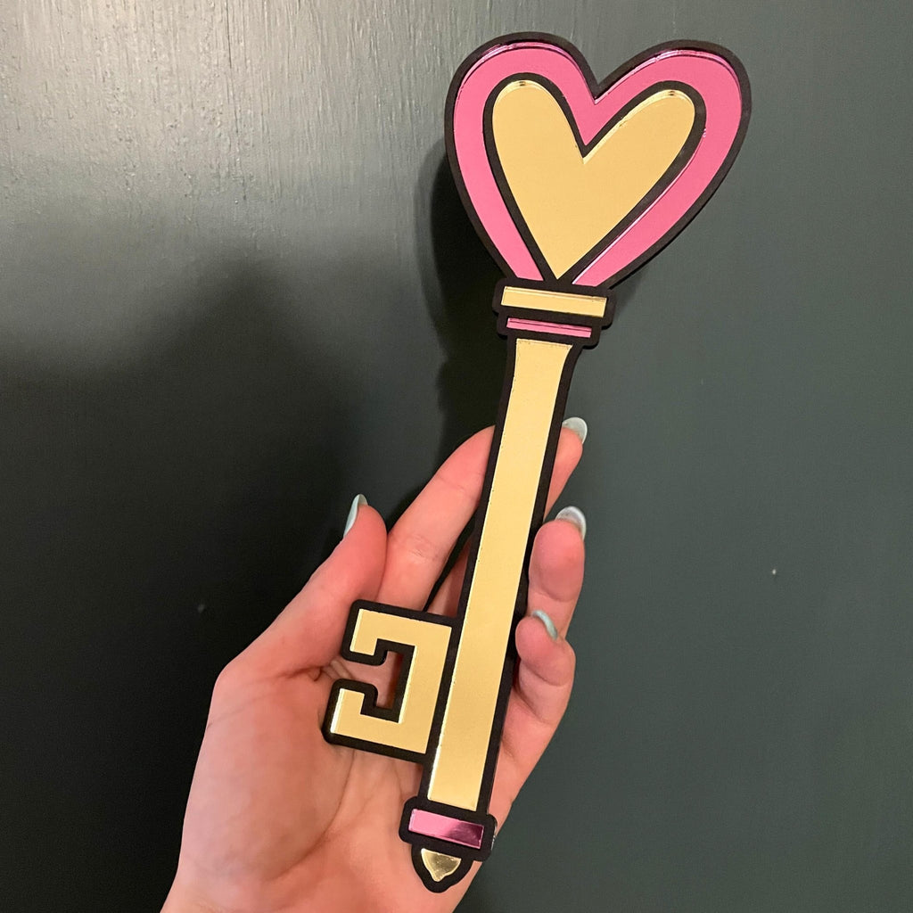 Key to My Heart Mirror - by MirrorPop. Handmade acrylic art.