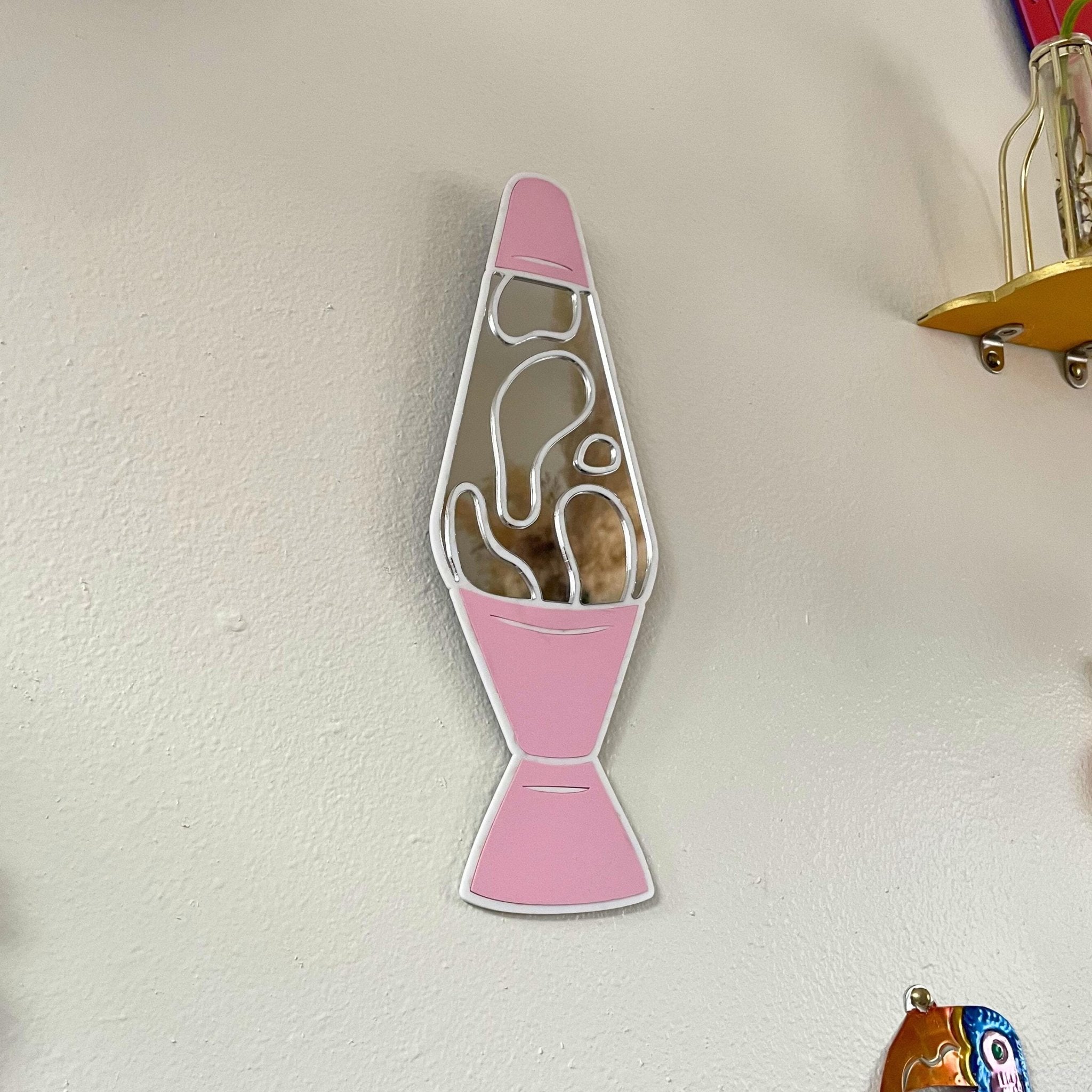 Lava Lamp Pastel Mirror - by MirrorPop. Handmade acrylic art.