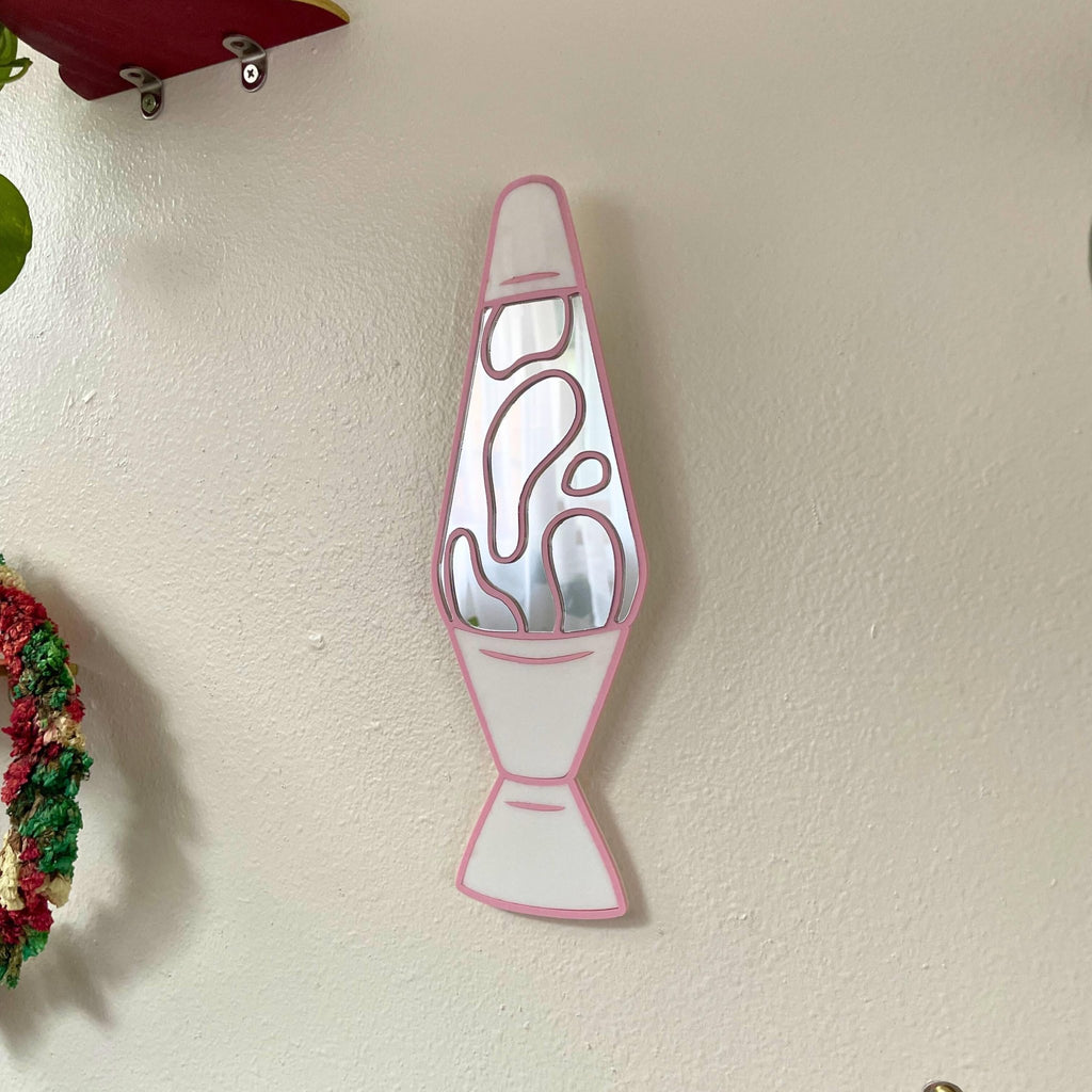 Lava Lamp Pastel Mirror - by MirrorPop. Handmade acrylic art.