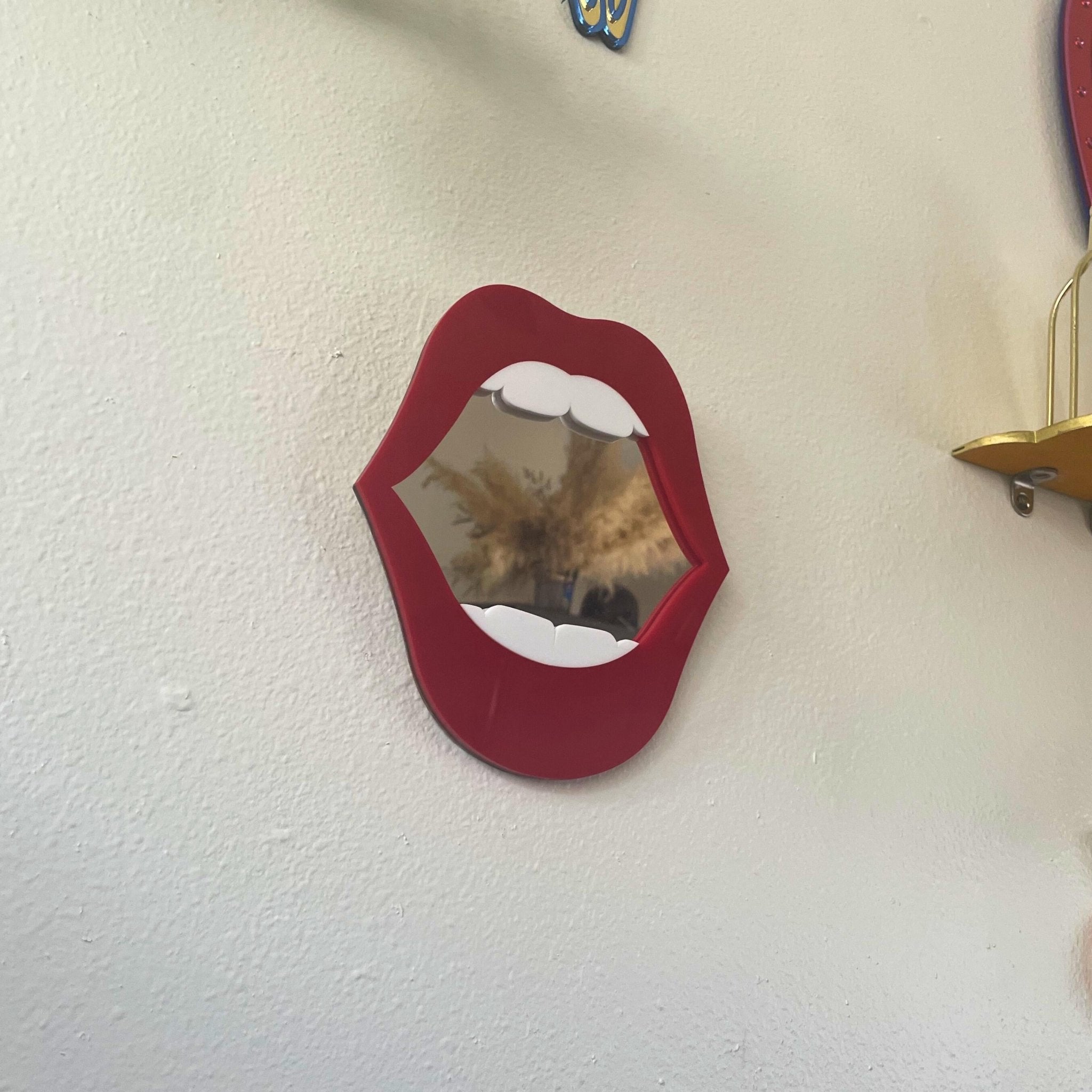 Open Wide Lips Mirror - by MirrorPop. Handmade acrylic art.