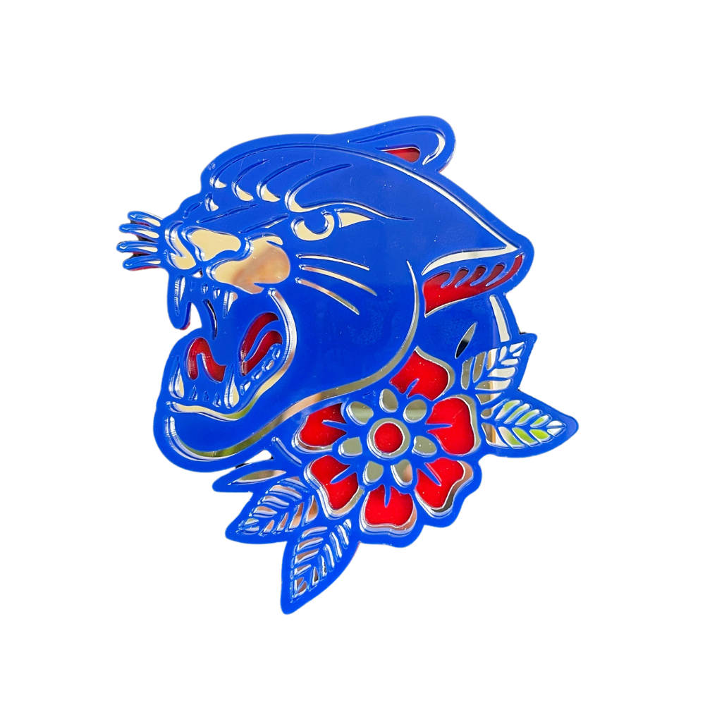 Tattoo Panther Acrylic Magnet Fridge Art | Small Gallery Wall Decor