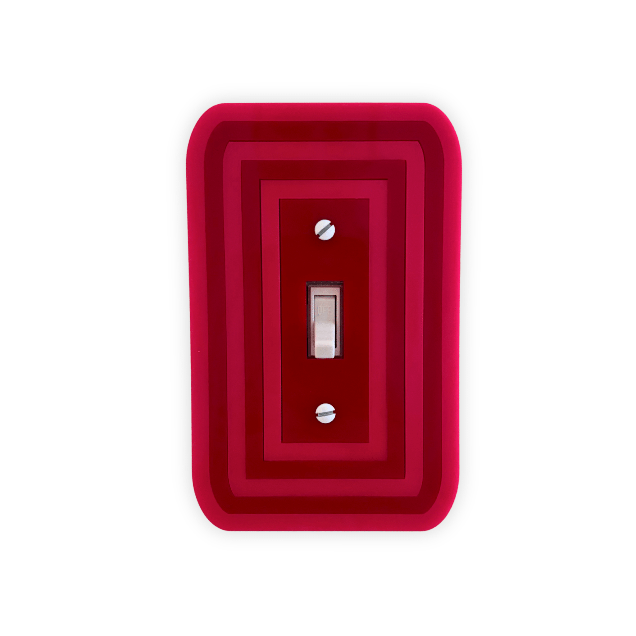 Retro Pop Acrylic Light Switch Cover - by MirrorPop. Handmade acrylic art.