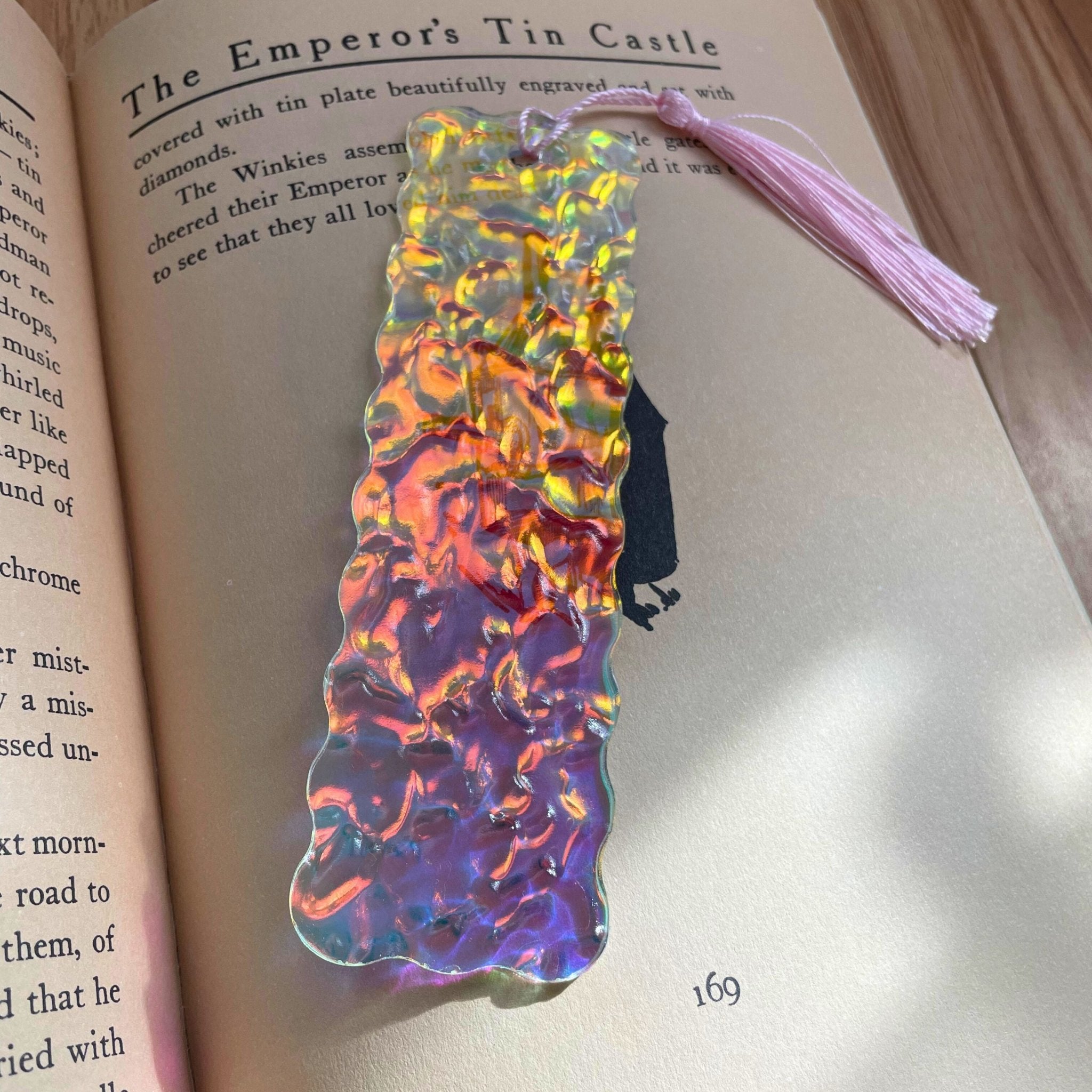 Second Wave - Textured Iridescent Bookmark Series - by MirrorPop. Handmade acrylic art.