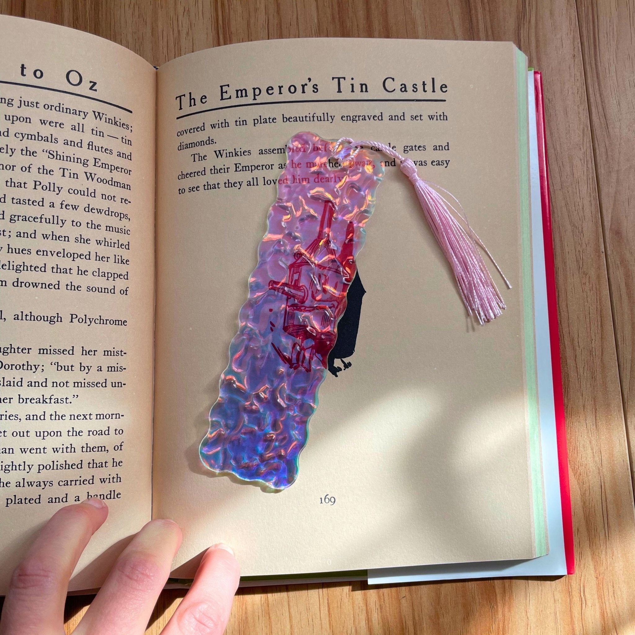 Second Wave - Textured Iridescent Bookmark Series - by MirrorPop. Handmade acrylic art.