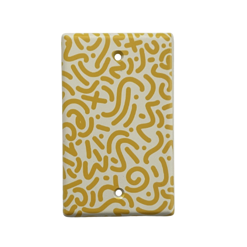 Squiggle Light Switch Cover - by MirrorPop. Handmade acrylic art.