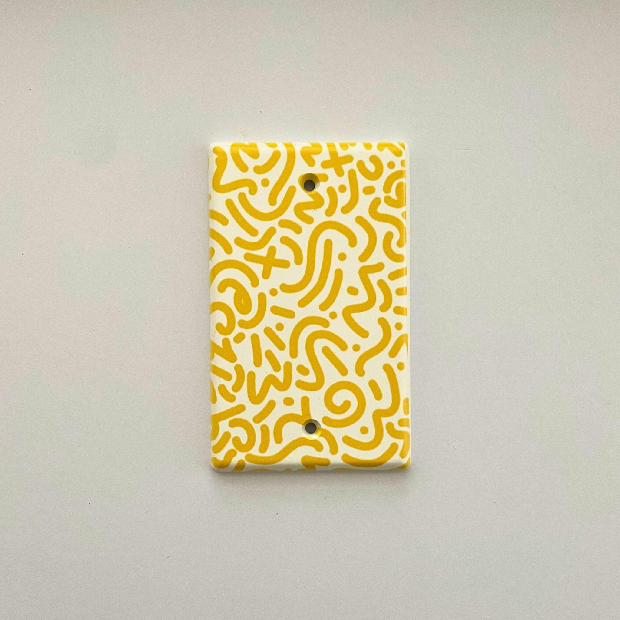 Squiggle Light Switch Cover - by MirrorPop. Handmade acrylic art.