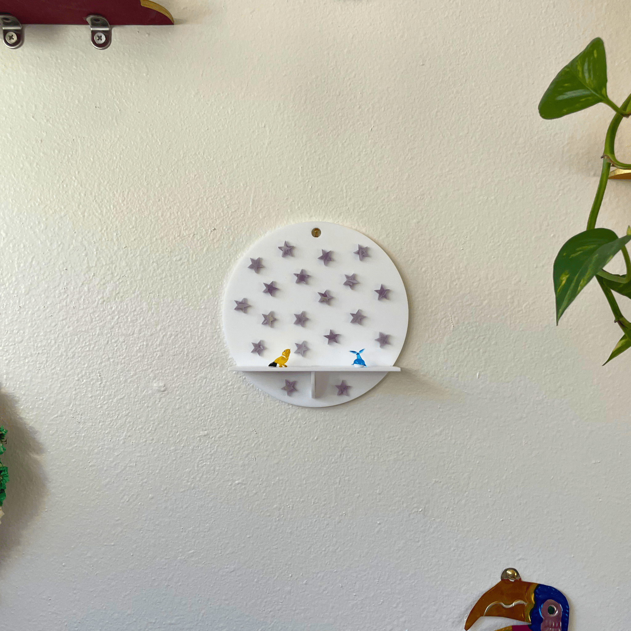 Stars Wall Shelf – Funky Colorful Acrylic Display Shelf