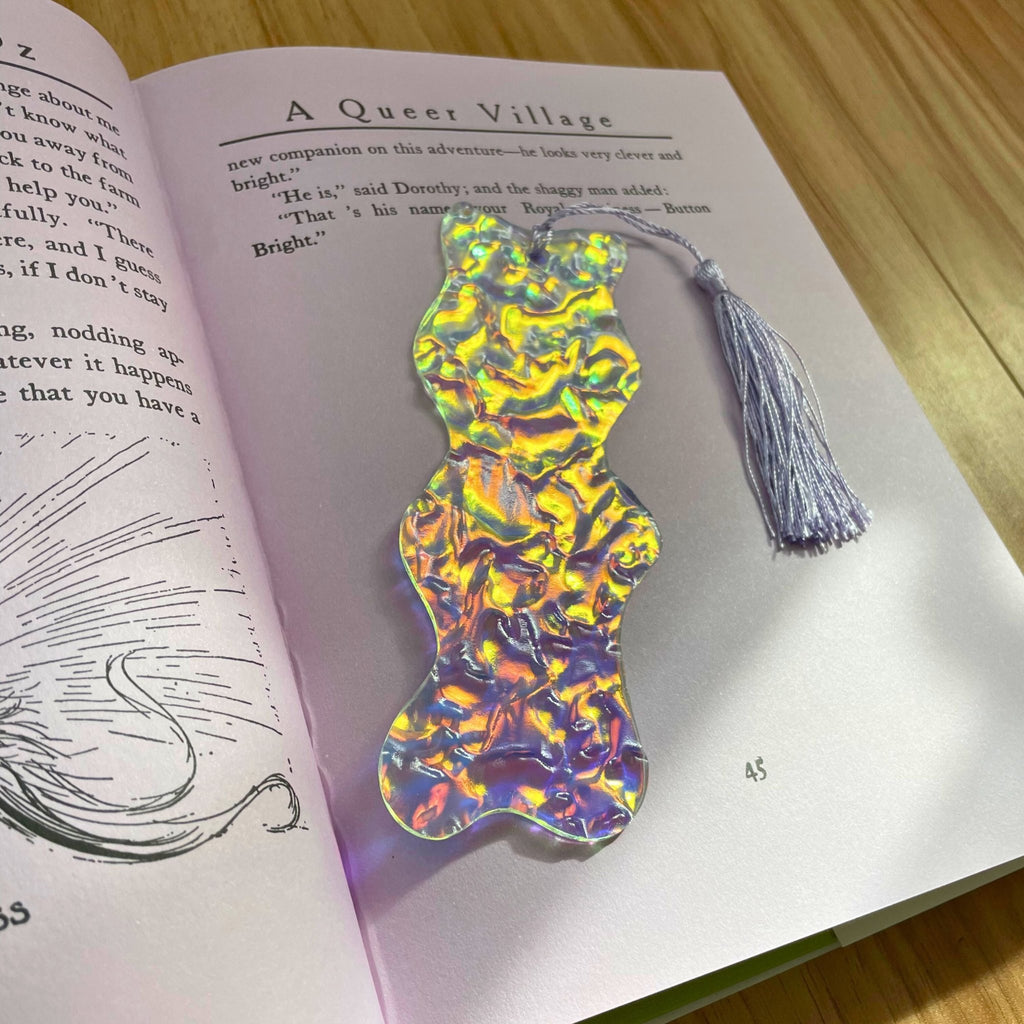 Third Wave - Textured Iridescent Bookmark Series - by MirrorPop. Handmade acrylic art.