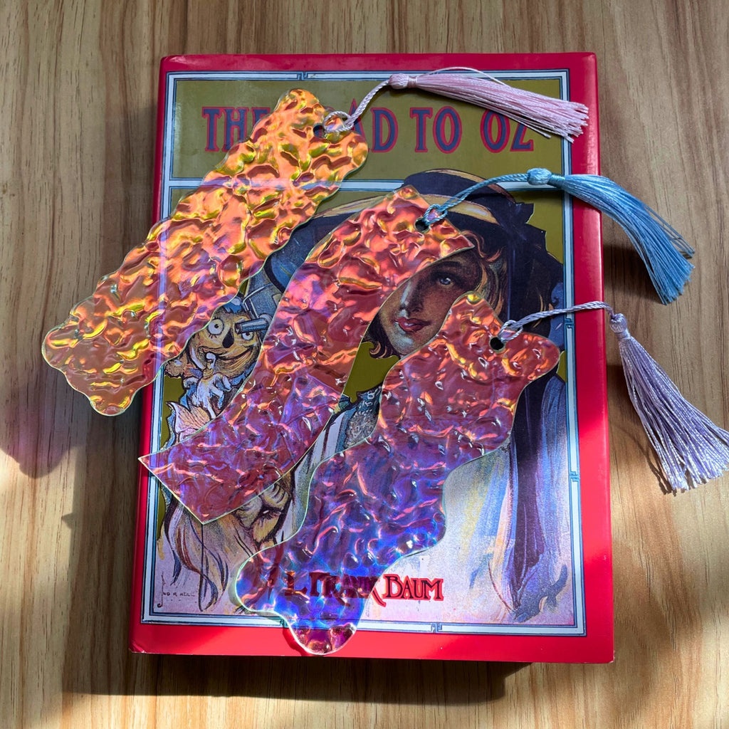 Third Wave - Textured Iridescent Bookmark Series - by MirrorPop. Handmade acrylic art.