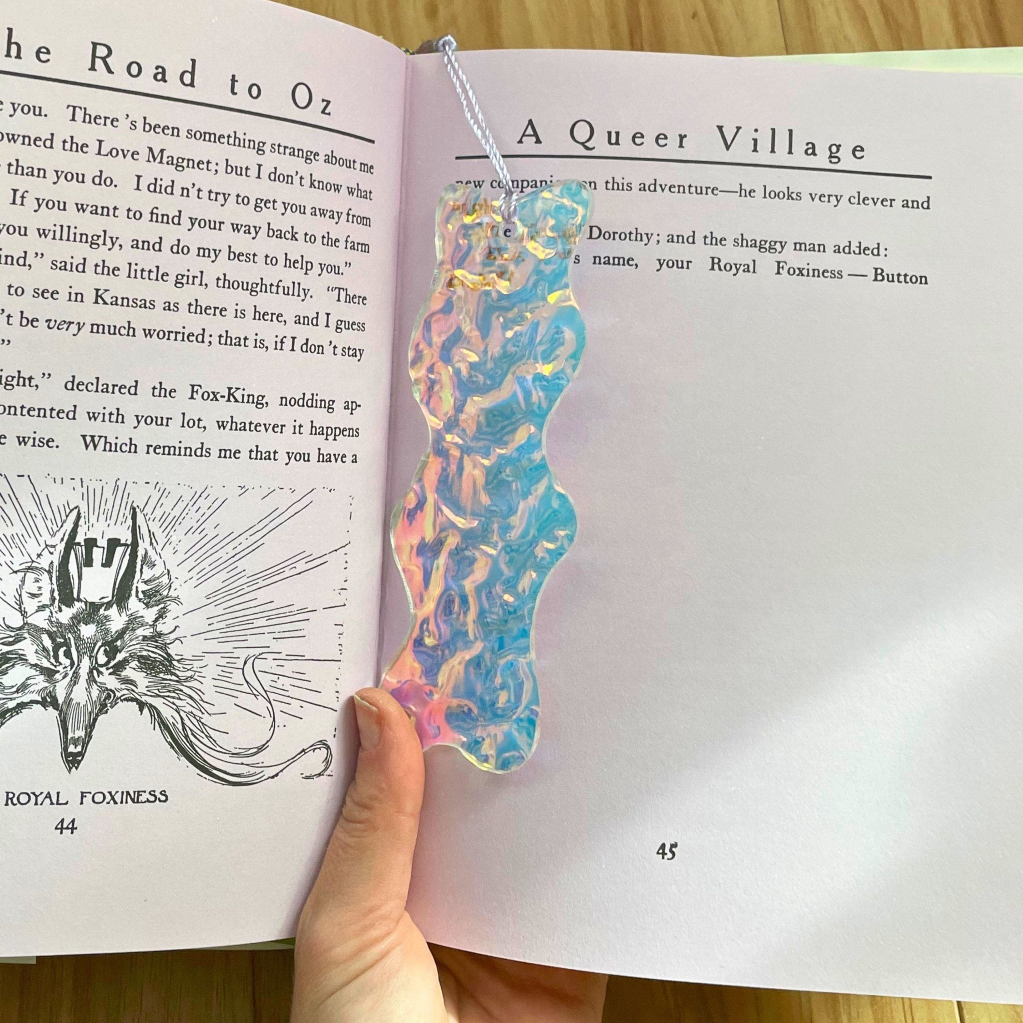 Third Wave - Textured Iridescent Bookmark Series - by MirrorPop. Handmade acrylic art.