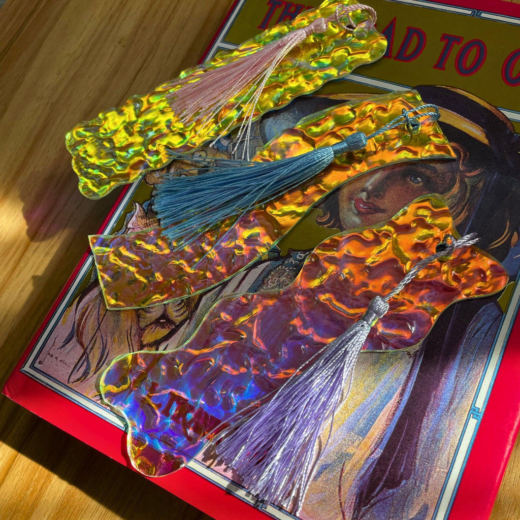 Third Wave - Textured Iridescent Bookmark Series - by MirrorPop. Handmade acrylic art.